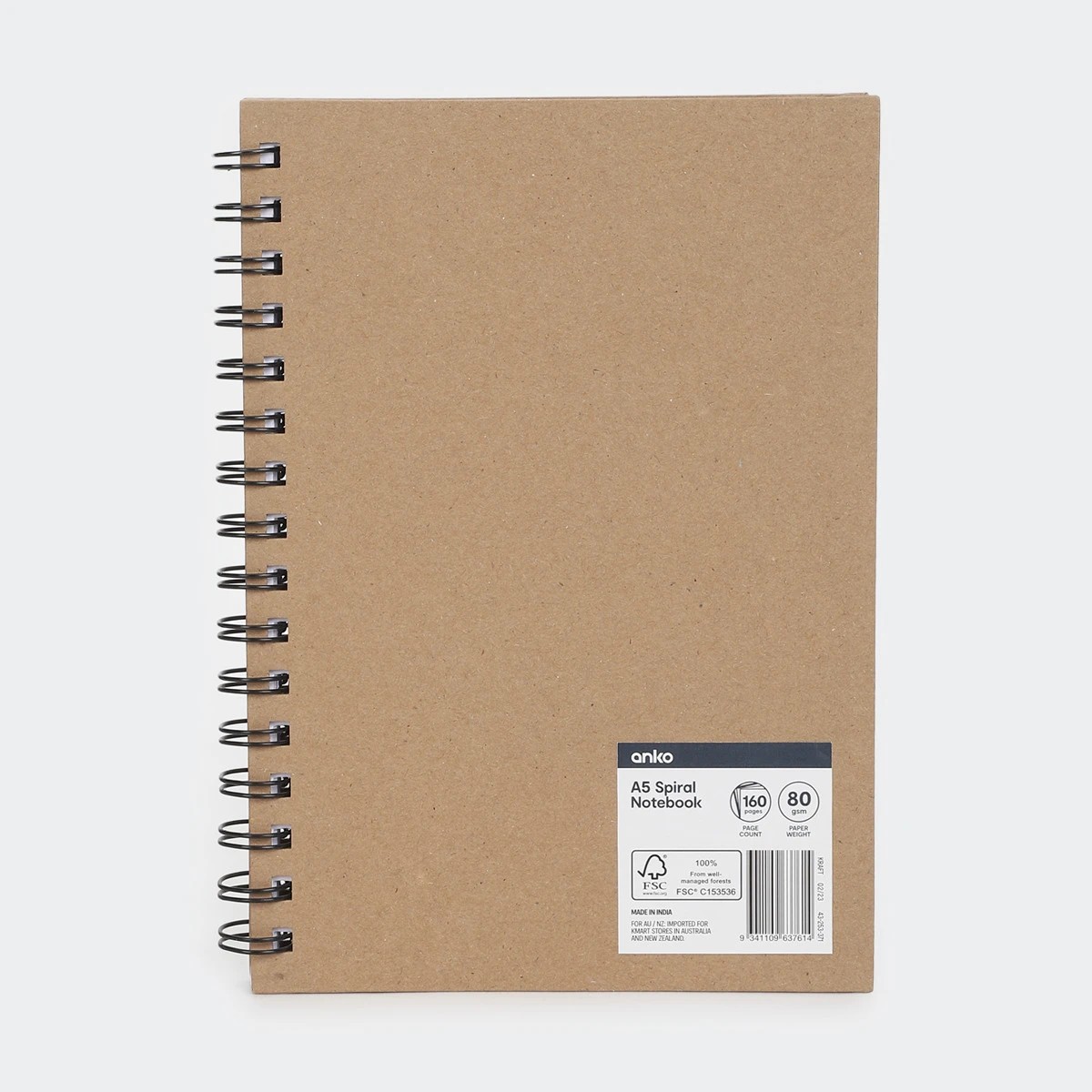 5 A5 Spiral Notebook - Kraft, 5 of 5