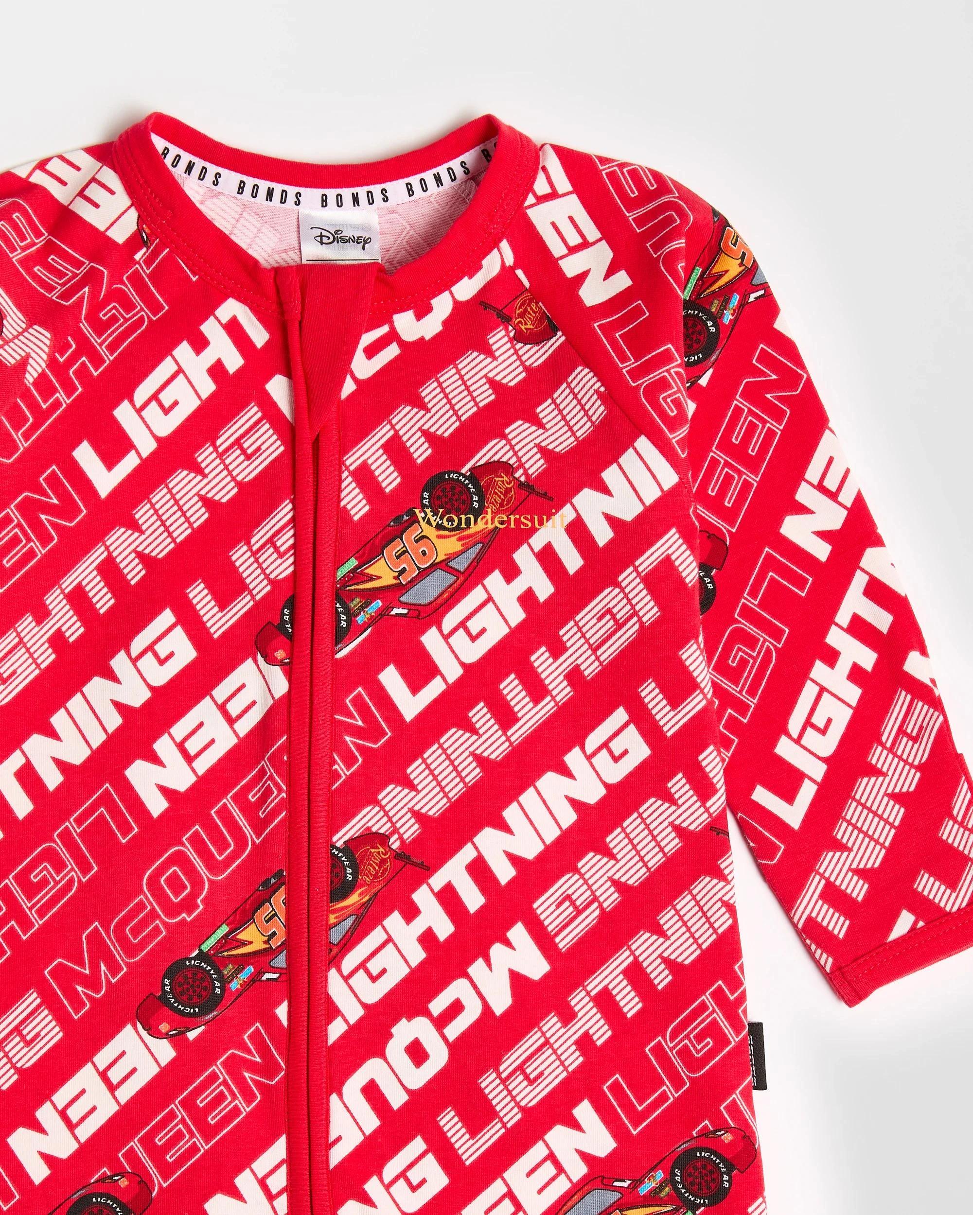 2 Bonds Baby Disney Zippy Wondersuit Coverall - Disney Pixar Cars - Lightning McQueen - I Am Speed RED - DISNEY PIXAR CARS - LIGHTNING MCQUEEN - I AM SPEED, 2 of 4
