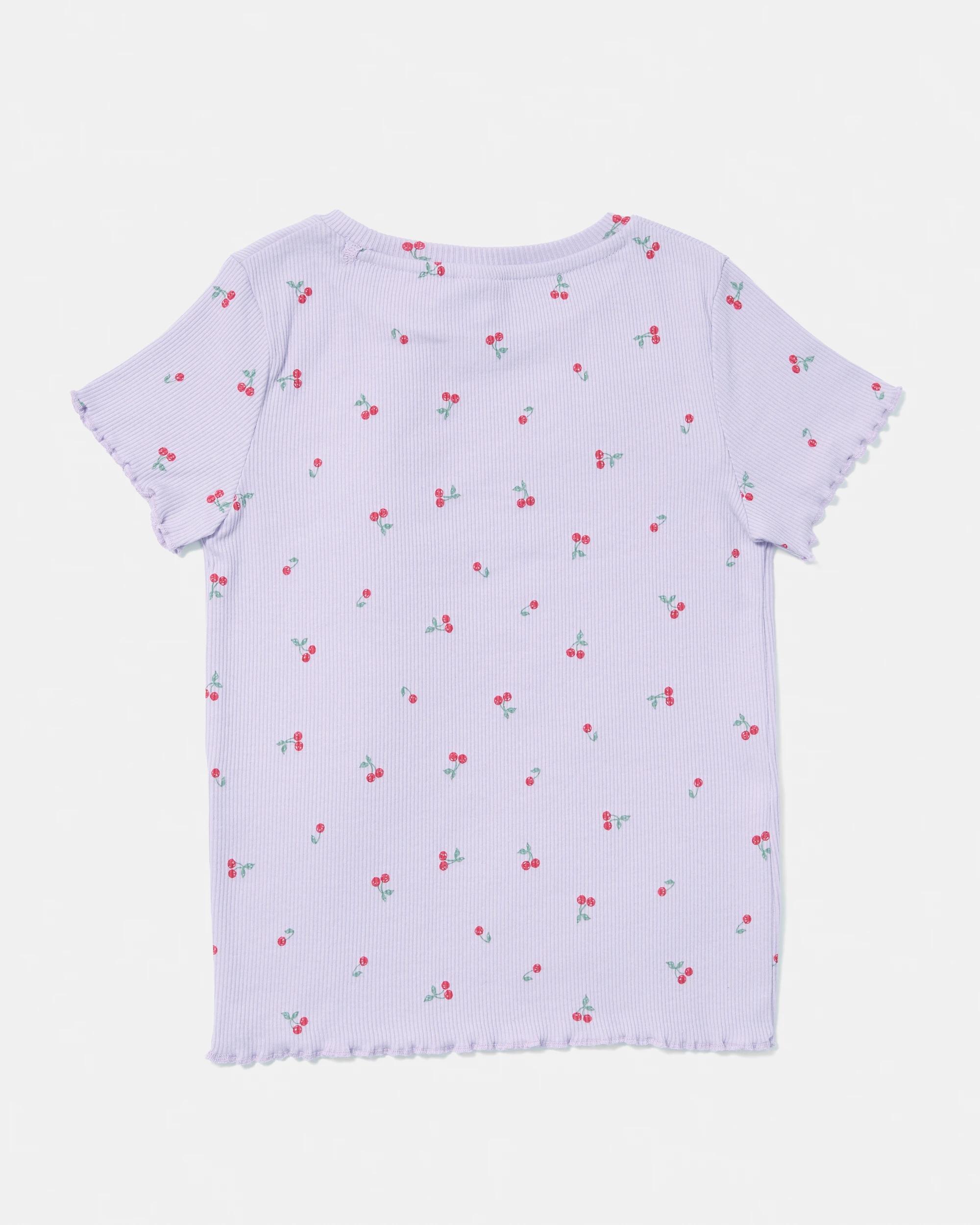 9 Short Sleeve Rib T-shirt Pur Cherry, 9 of 10