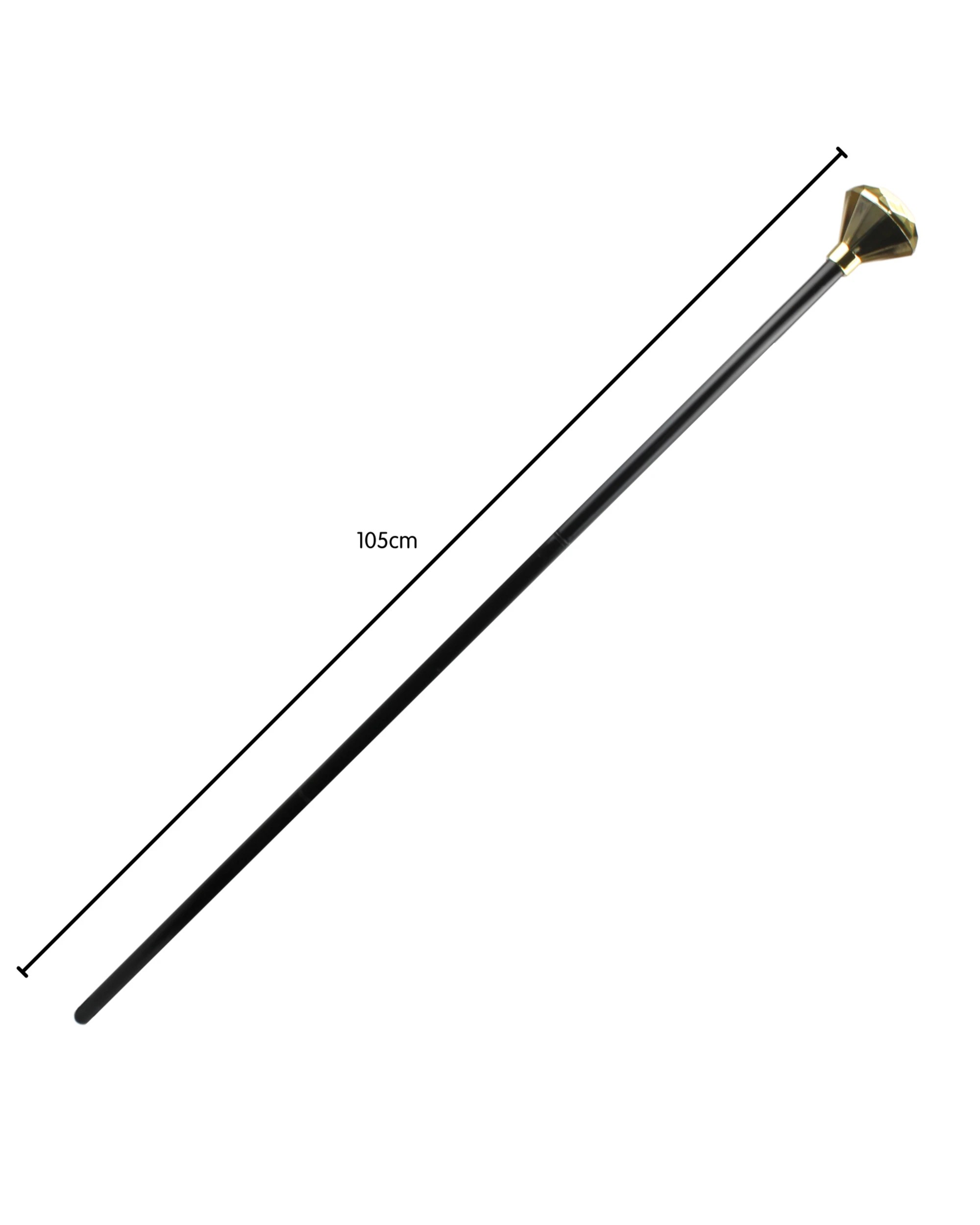 3 JD Party Plastic Gold Diamond Cane, 3 of 3