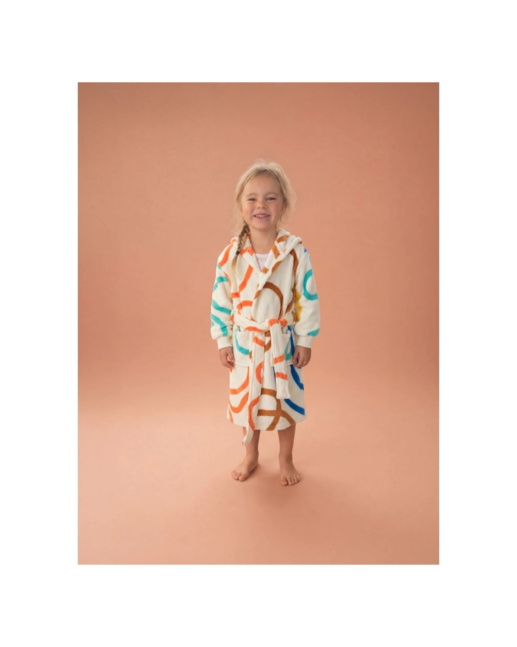 3 Linen House Kids Plush Bath Robe Dressing Gown Large/Size 10 - Yellow, 3 of 5