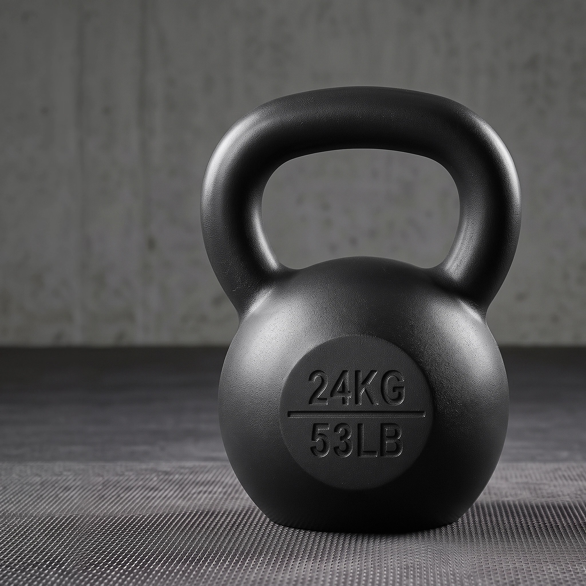8 Everfit 24kg Cast Iron Kettlebell Powder Coating Flat Bottom Home Gym - Black, 8 of 8