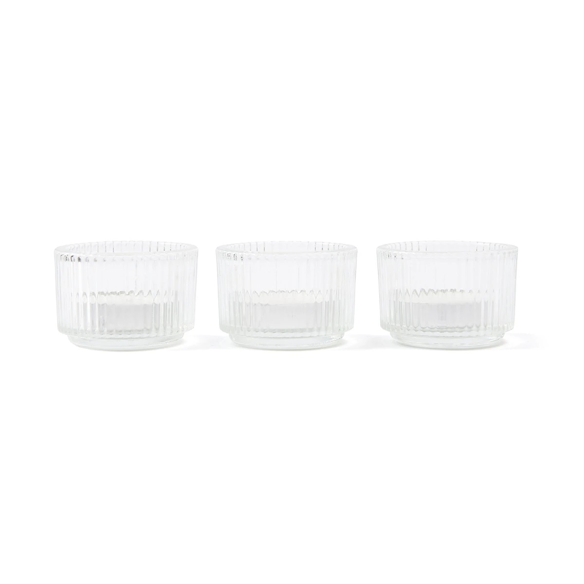 1 3 Pack Glass Tealight Holders, 1 of 7