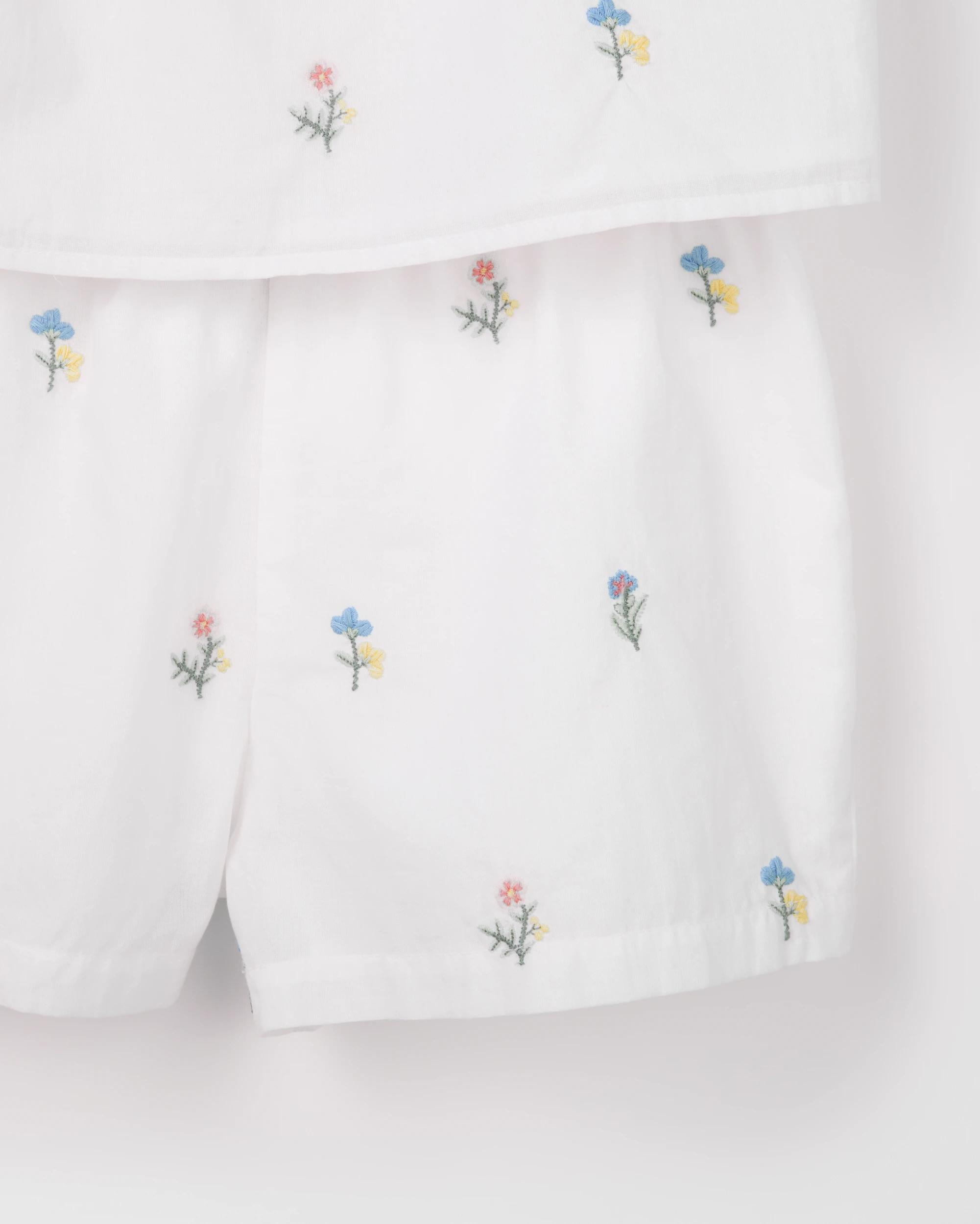 5 Target Australian Cotton Older Girls Woven Embroidery Pyjama Set WHITE XMAS, 5 of 8