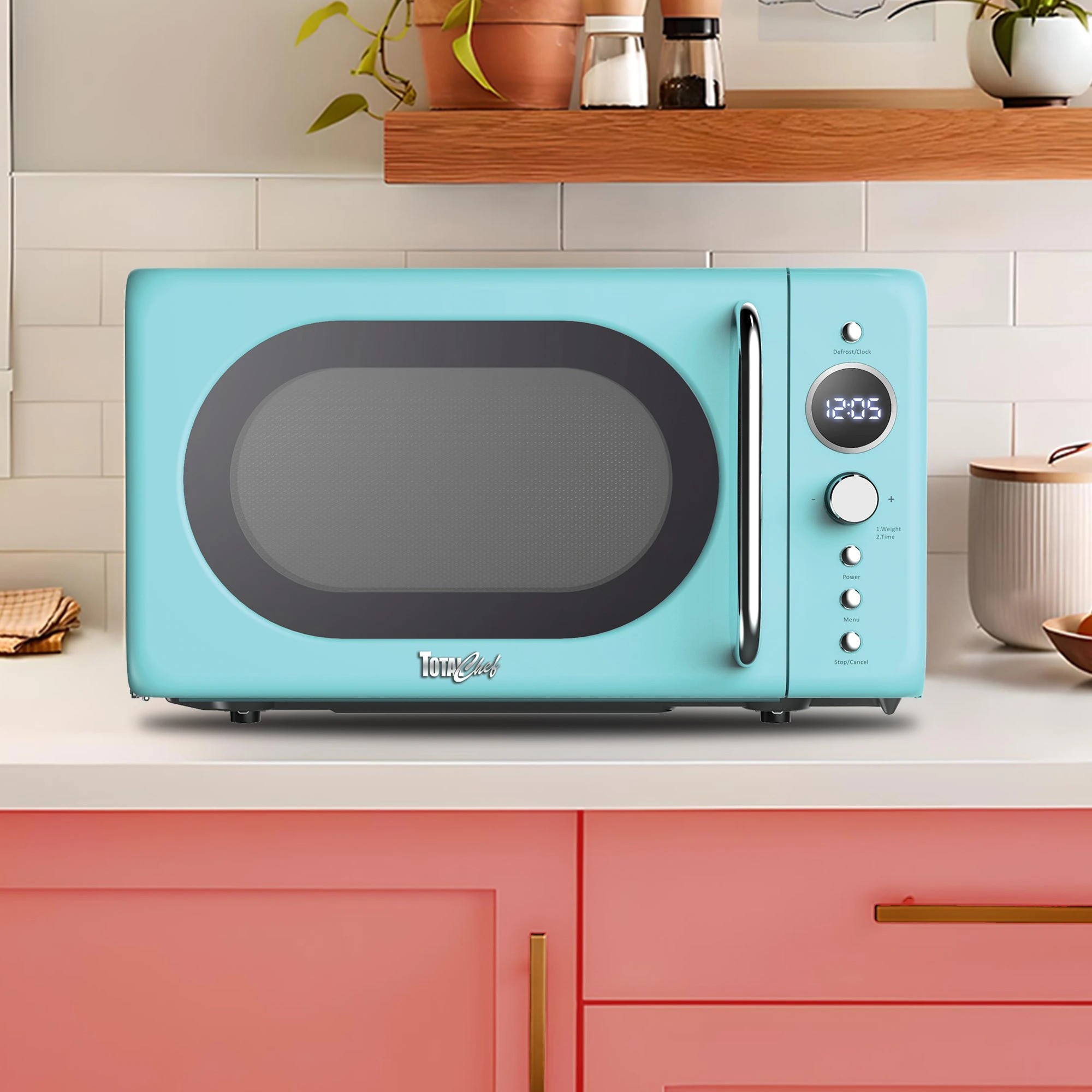 5 Total Chef 20L Retro Microwave Oven - Blue, 5 of 8