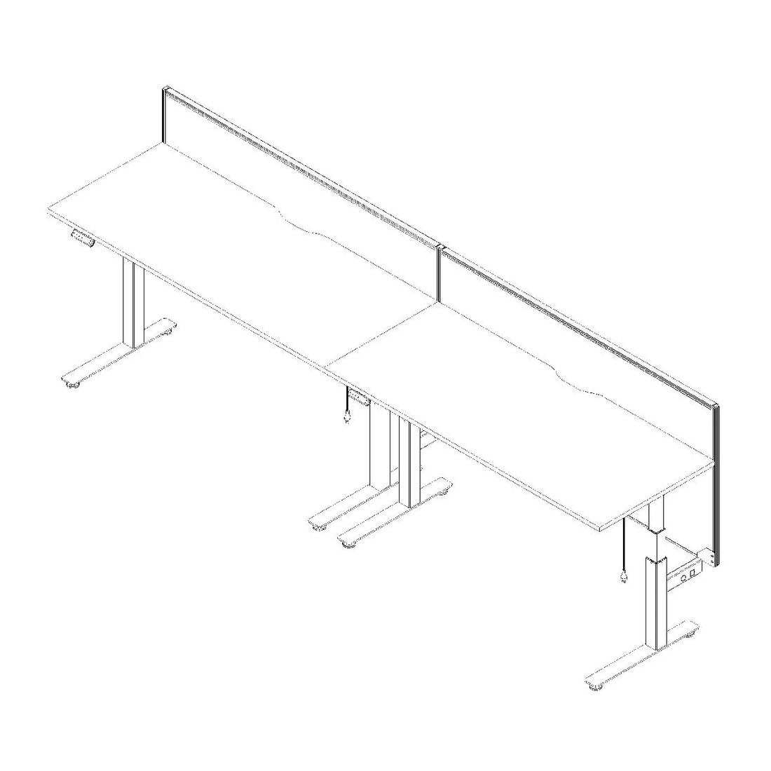 10 Stilford Screen 1200 W x 900 H mm White Frame Grey Fabric, 10 of 10