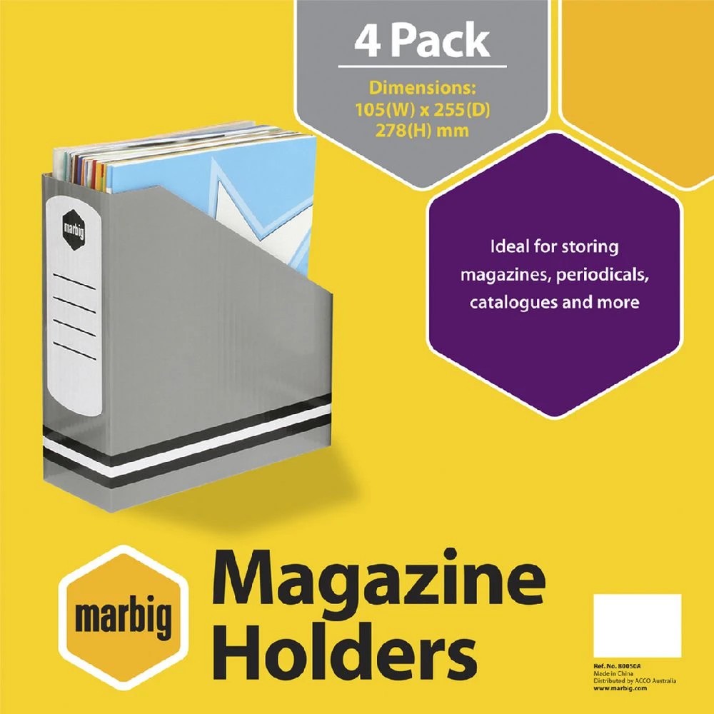 2 Marbig Standard Magazine Holder Kraft 4 Pack, 2 of 4