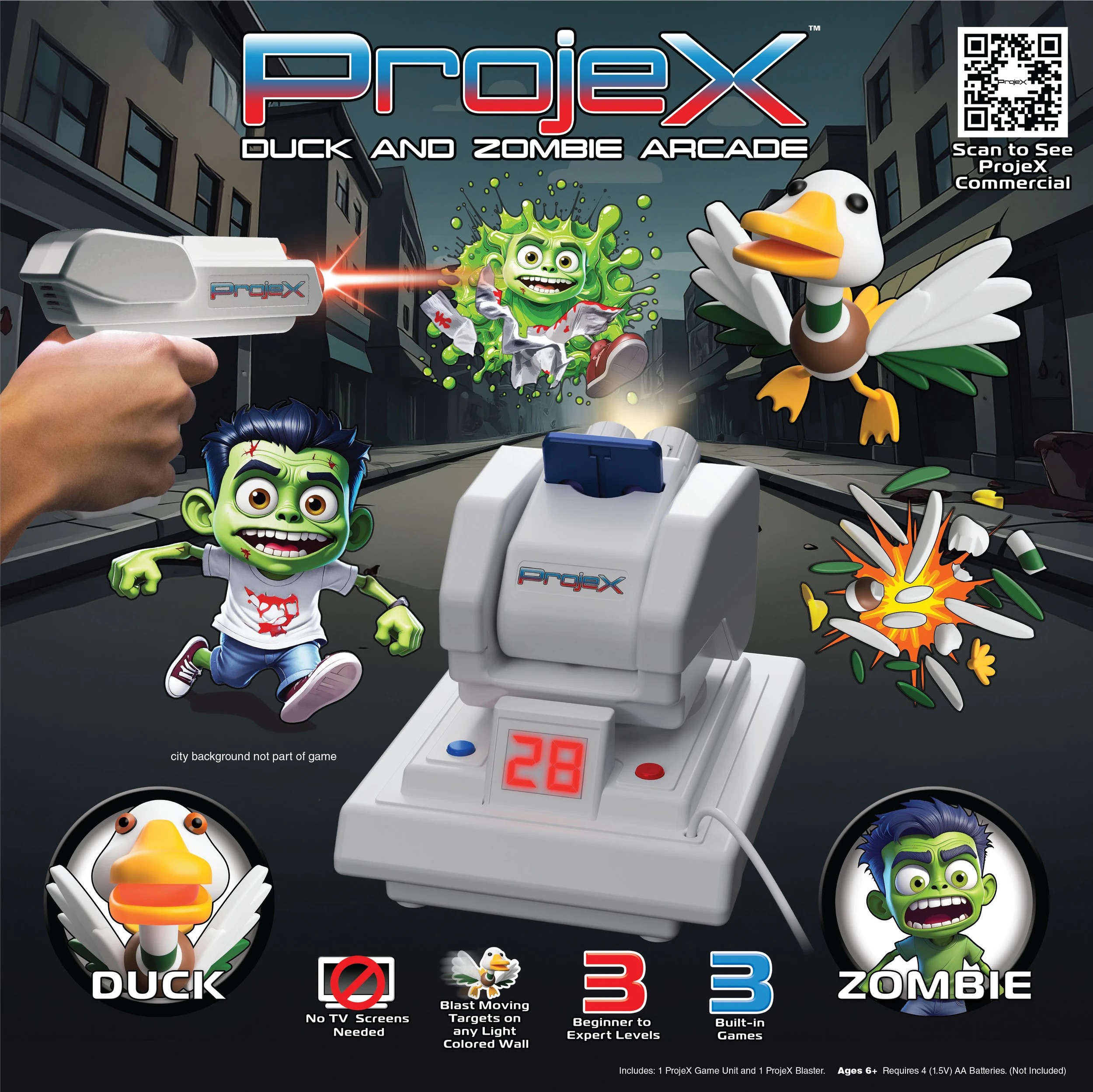 2 Laser X Projex Duck and Zombie Arcade - White, 2 of 4