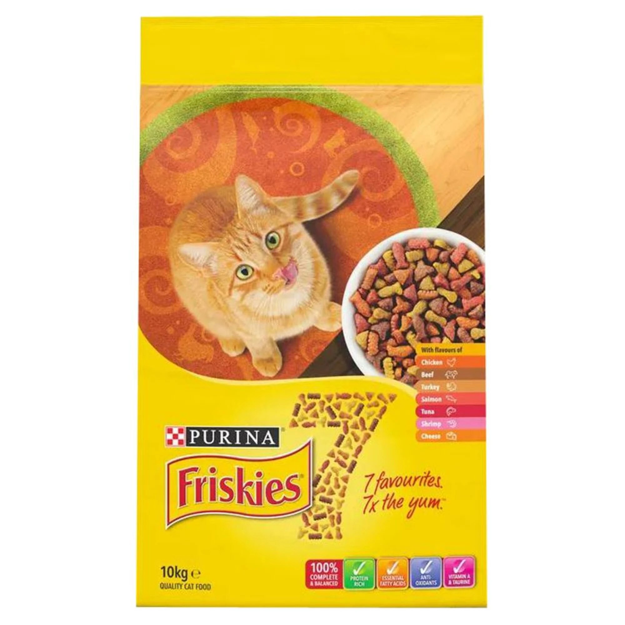 1 Purina Friskies 7 Flavours Cat Food 10kg, 1 of 1