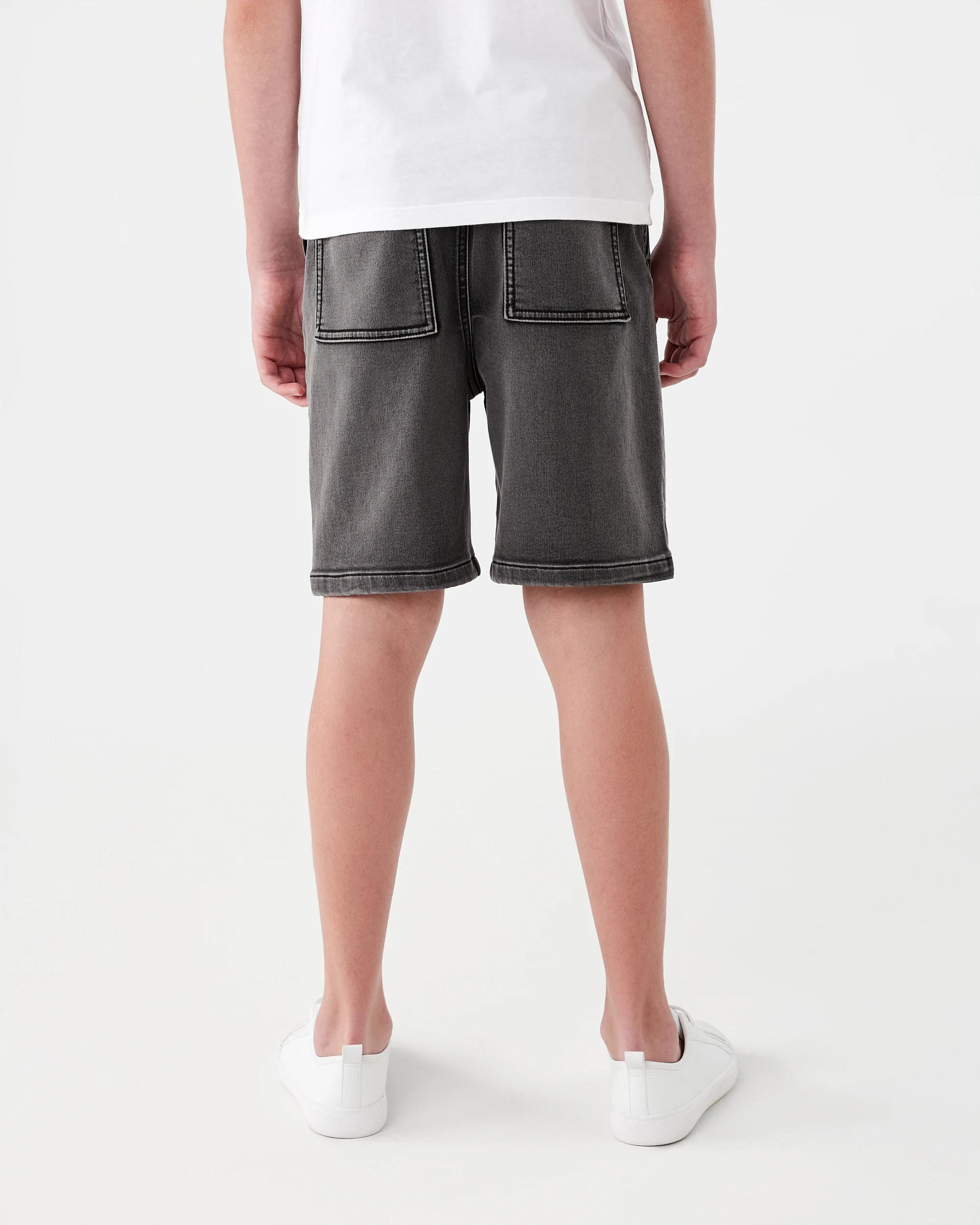 2 Pull-On Denim Shorts Blk Wash, 2 of 7