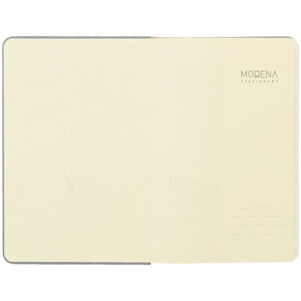 3 Modena A5 Linen Ruled Notebook Grey, 3 of 5