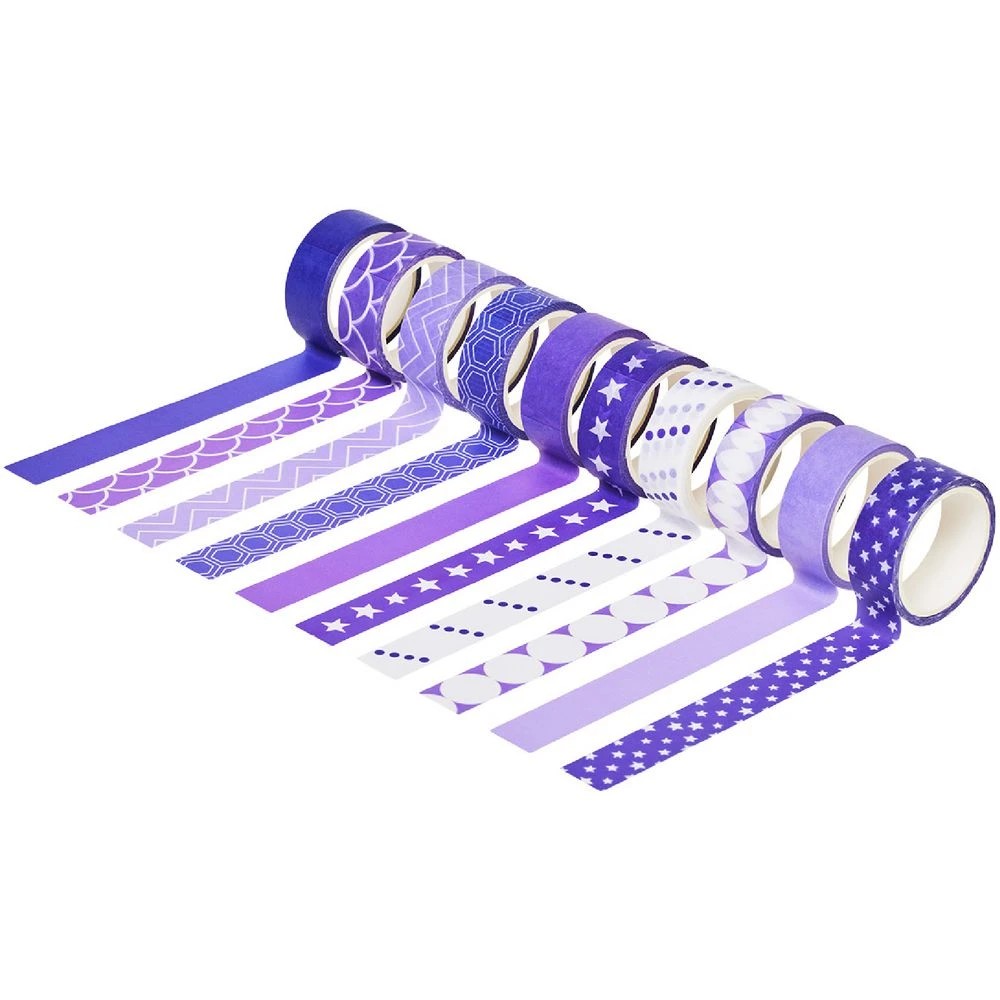 3 Otto Washi Tape Purple 10 Pack, 3 of 3