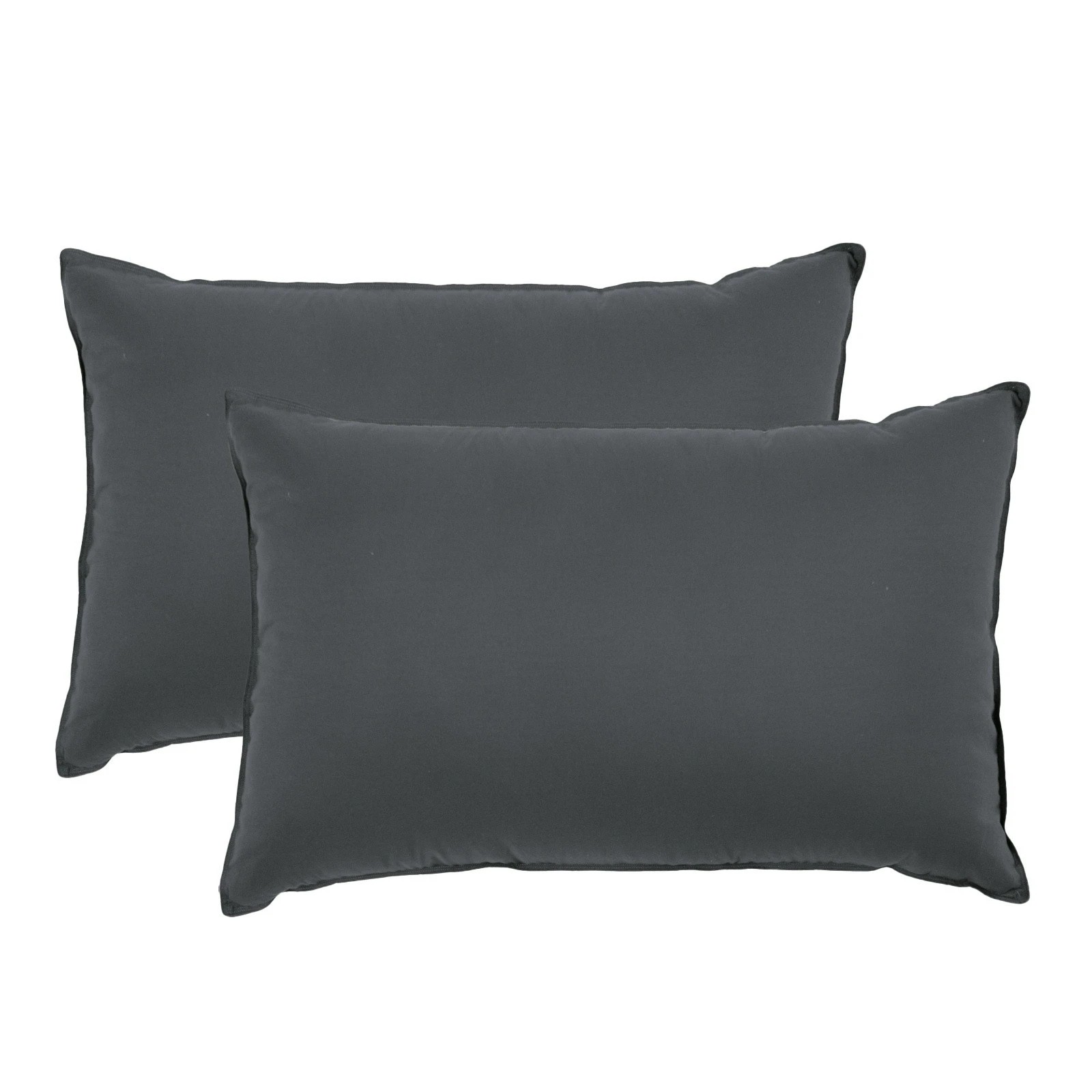 2 Royal Comfort Bamboo Pillow Hotel Quality Luxury Twin Pack Bedding Set - Charcoal, 2 of 7