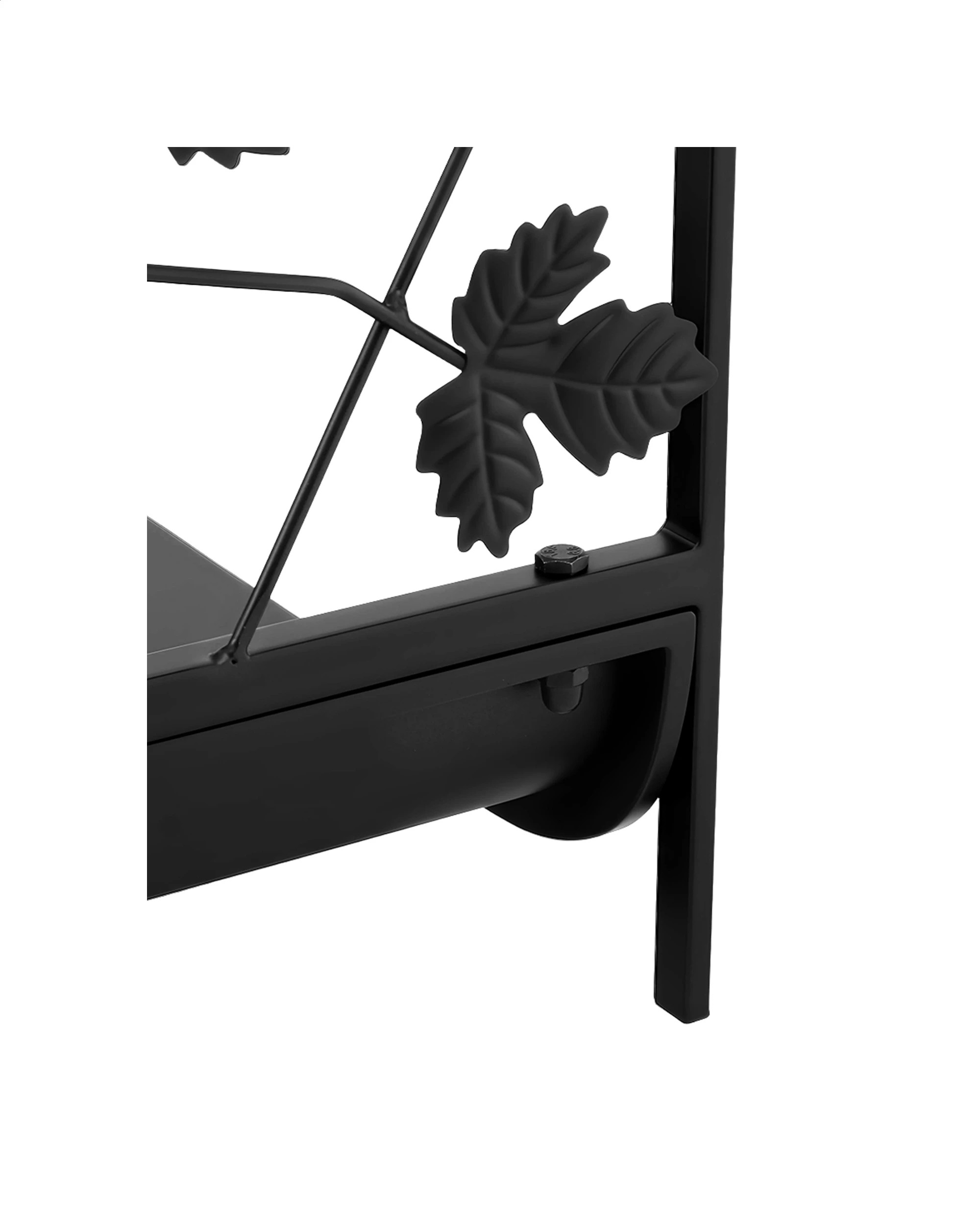 6 Gardeon Firewood Rack 48cm Wood Rack Firewood Storage Indoor Outdoor - Black, 6 of 6