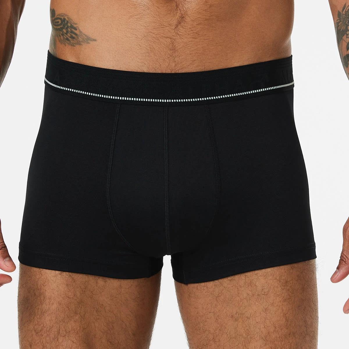2 3 Pack Stay Fresh Plain Trunks Black, 2 of 6