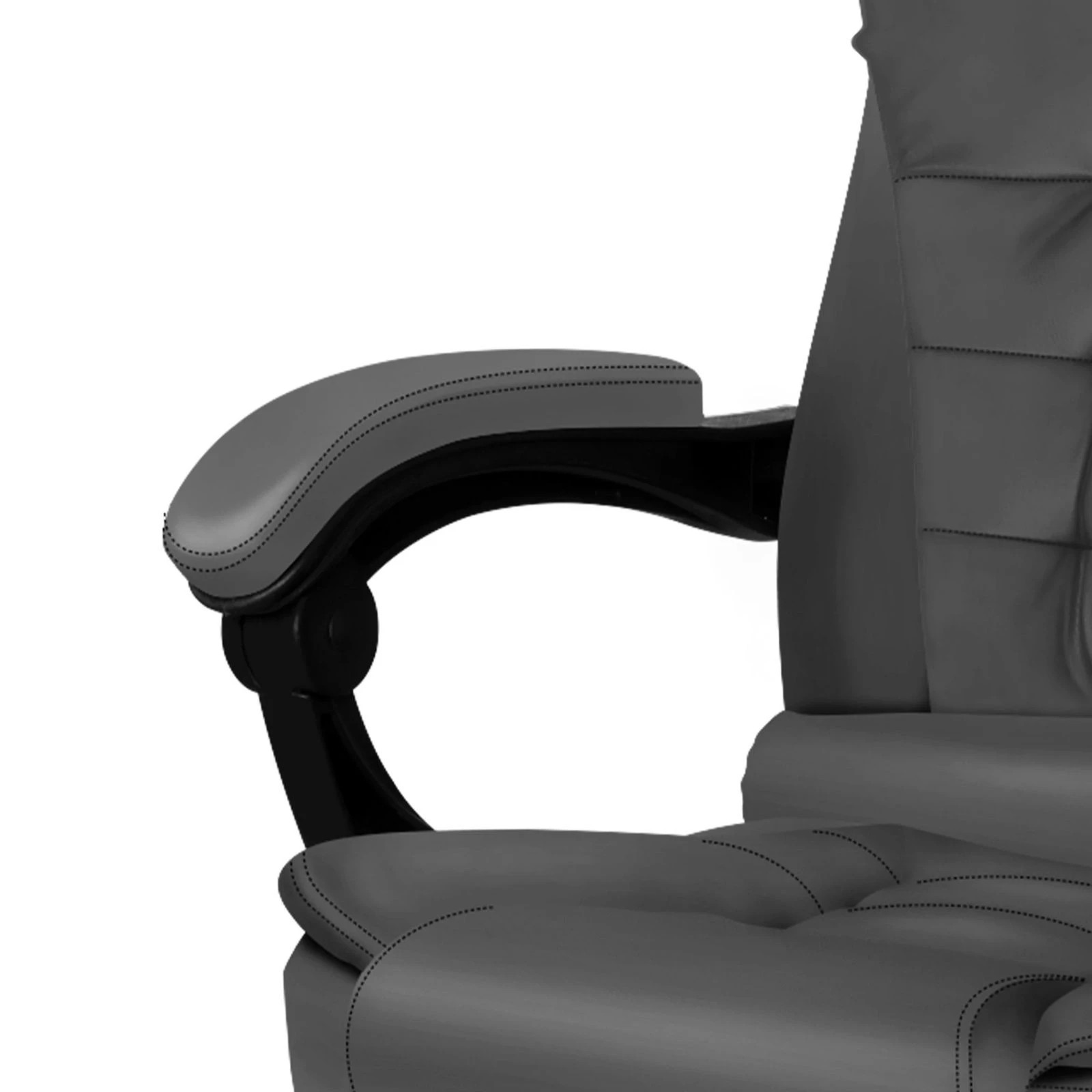 6 Alfordson Massage Office Chair FOOTREST Executive Gaming Racing Seat PU Leather - Grey, 6 of 10