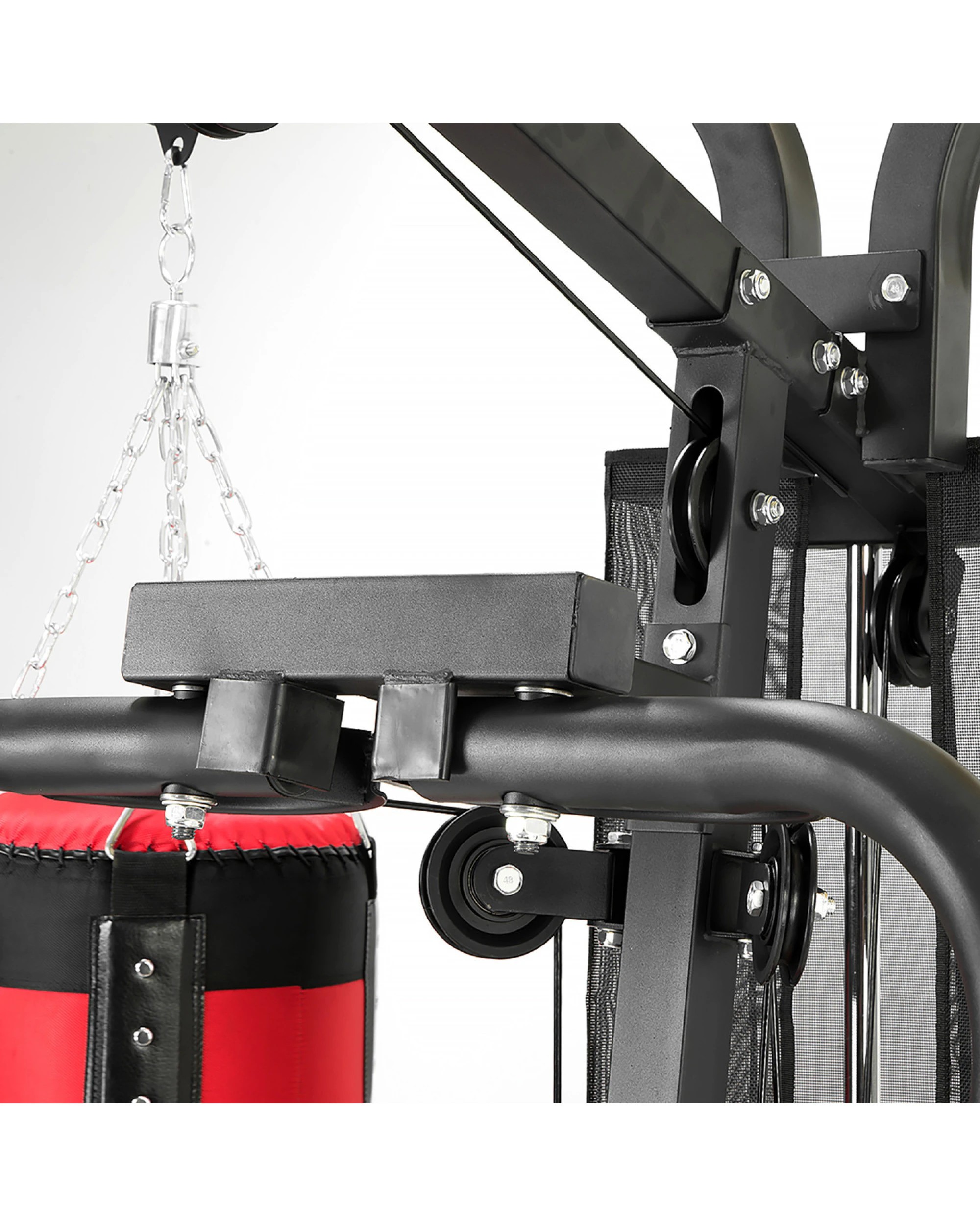 9 Powertrain Sports 4610 Home Gym Multi Station with Punching Bag and Speed Bag - Black, 9 of 10