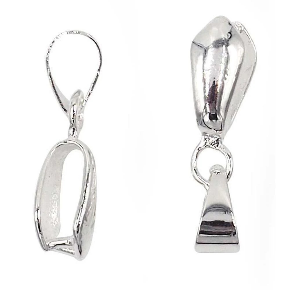 2 Ribtex UV Resin Pendant Bale Silver, 2 of 2