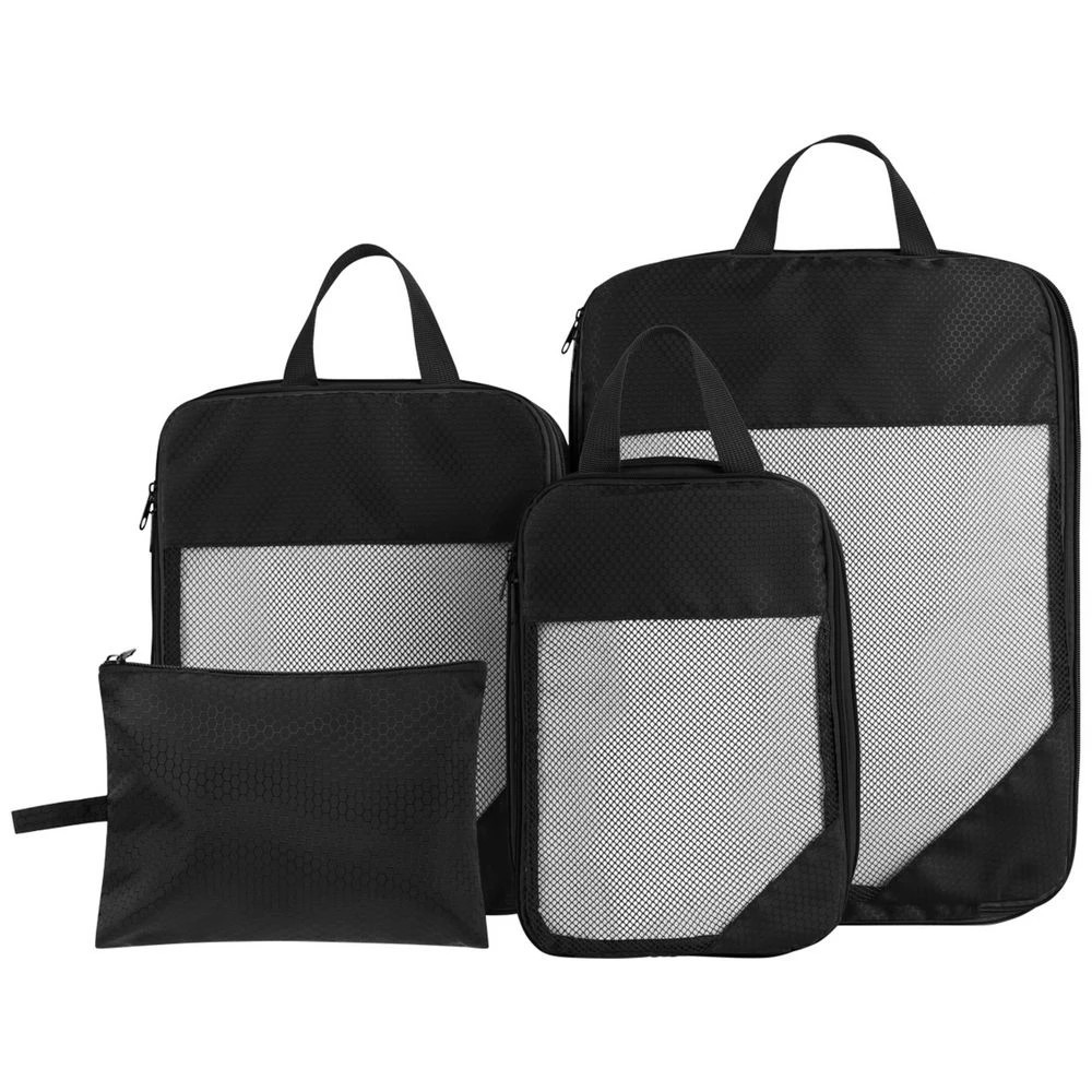 1 J.Burrows Compression Packing Cubes 3 Pack Black, 1 of 6