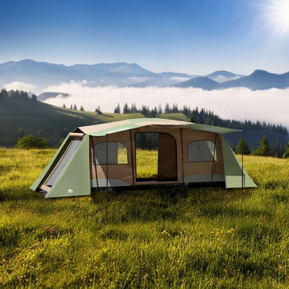 6 Weisshorn Instant Up Camping Tent 10 Person Outdoor Family Hiking Tents 3 - Multi, 6 of 6