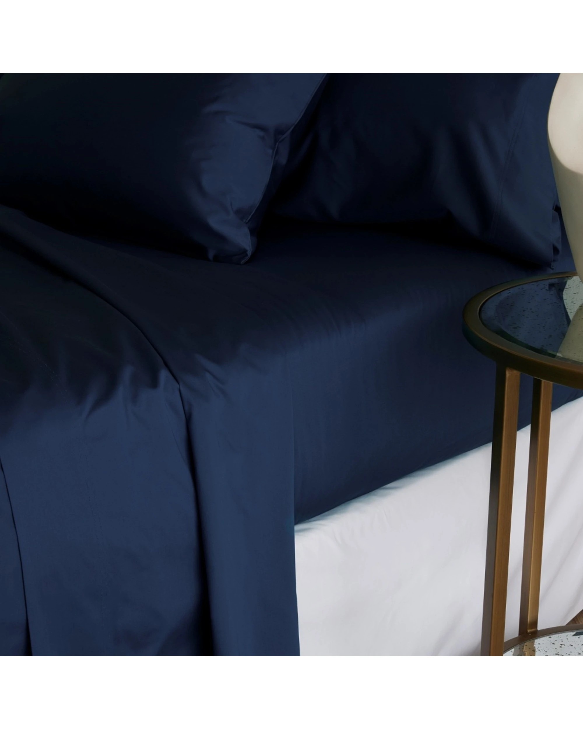 2 Bedding co Sheet Set 1200TC Egyptian Cotton Navy - King Bed - Blue, 2 of 5
