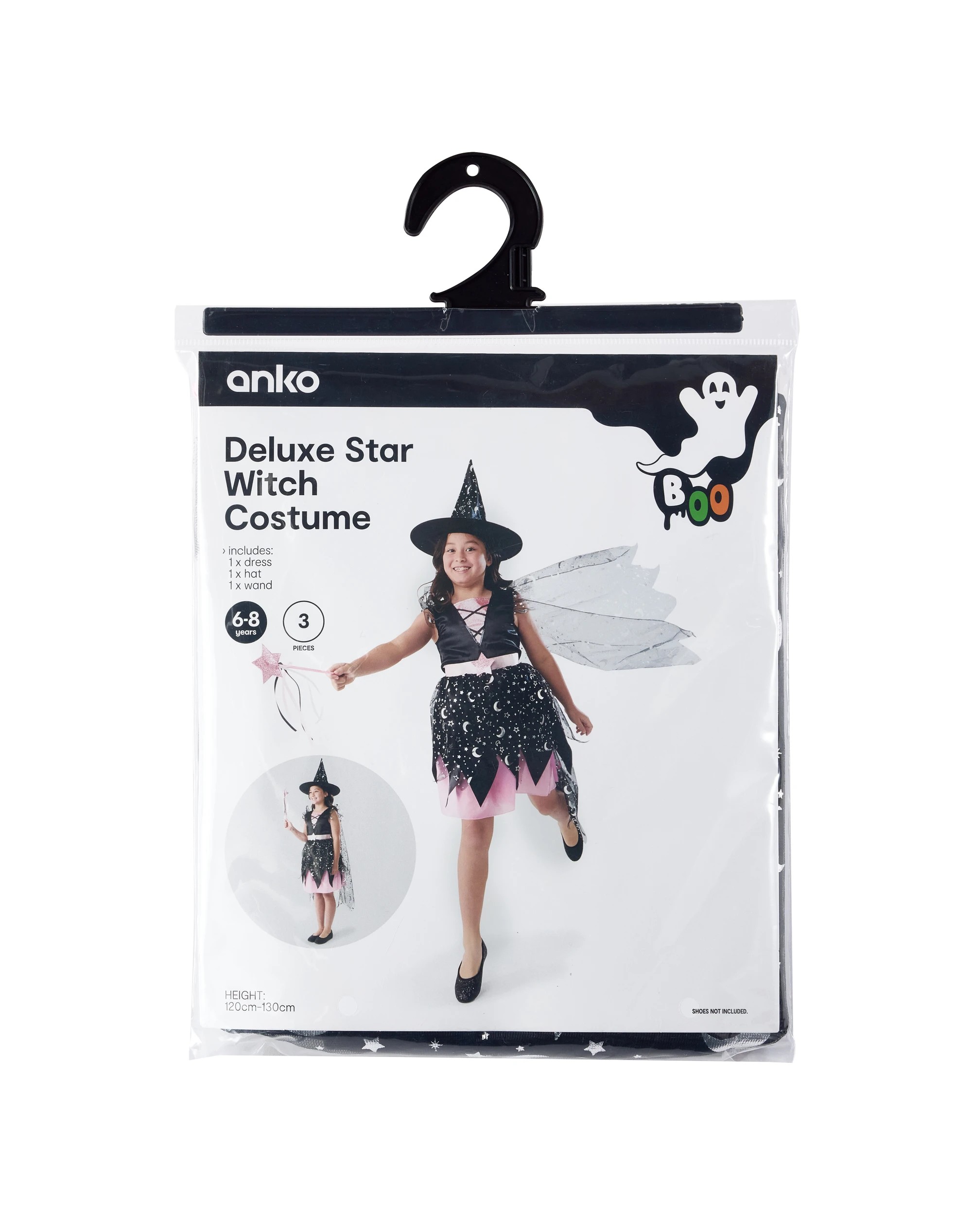 9 3 Piece Deluxe Star Witch Costume - Ages 6-8, 9 of 10