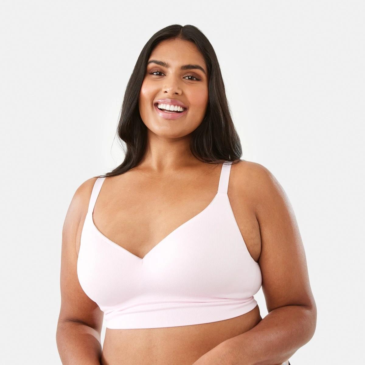 1 Full Figure Wirefree Seamfree T-Shirt Bra Bllet Pink, 1 of 6