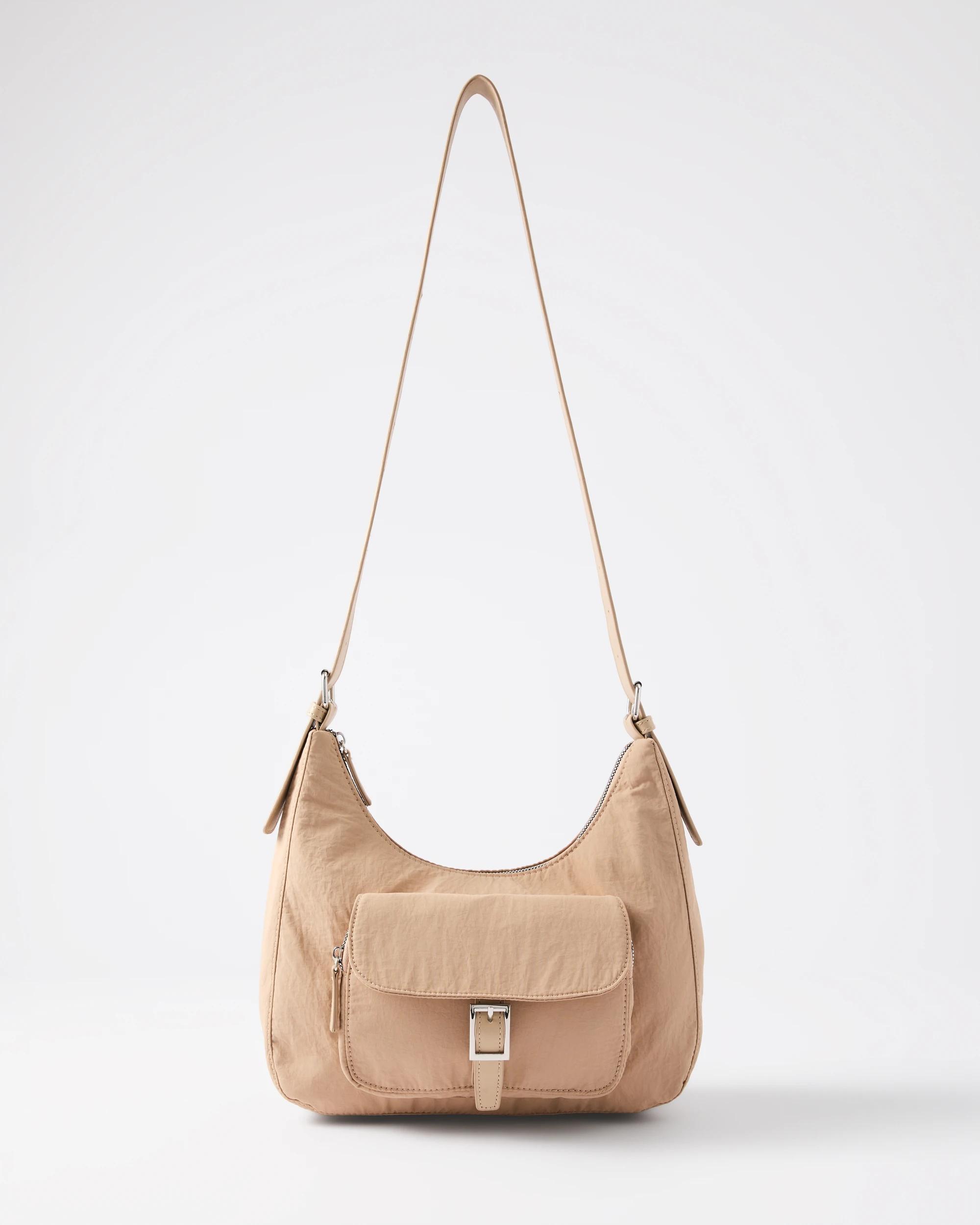 1 Nylon Pocket Crossbody Bag Oat Latte, 1 of 7