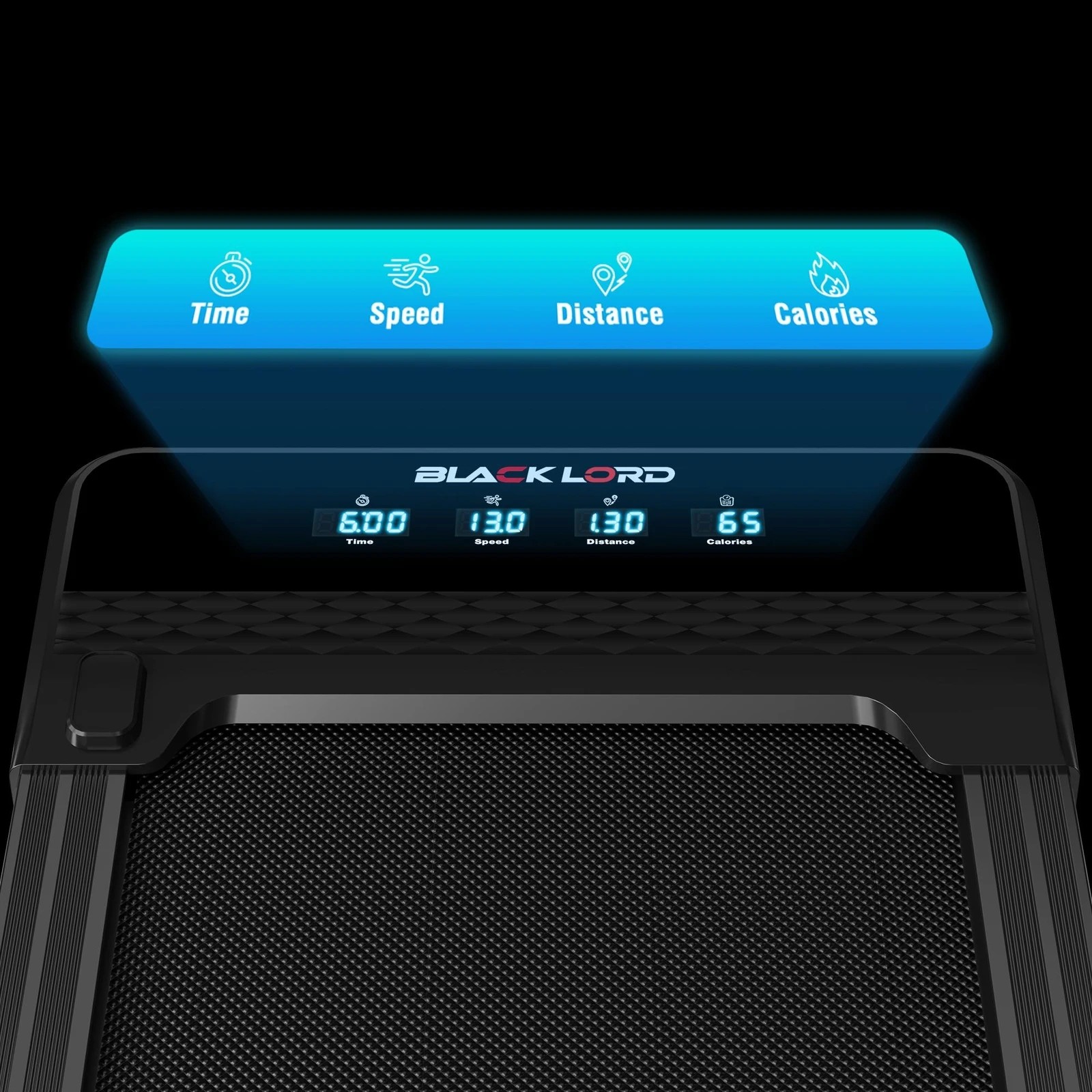 6 Black Lord Treadmill Electric Walking Pad Under Desk Home Gym Incline 430mm Belt - Black, 6 of 10