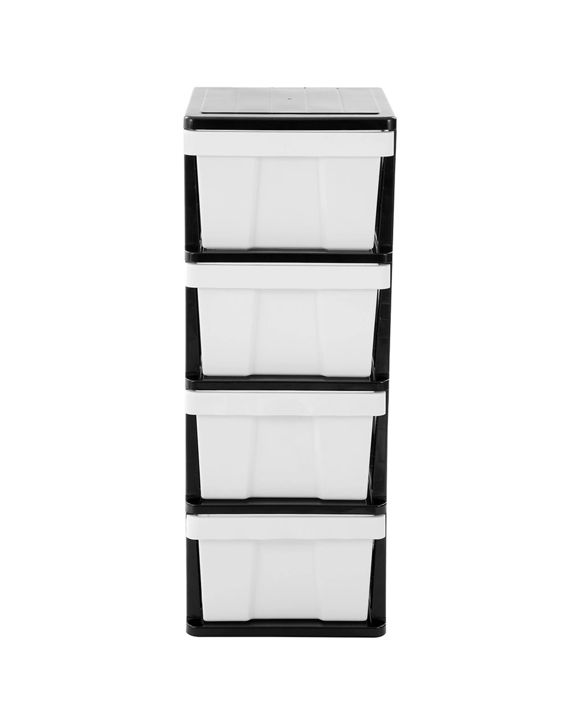 2 Boxsweden Mega 4 Drawer Plastic Cabinet 103cm And White Storage Unit.
 - Black, 2 of 5