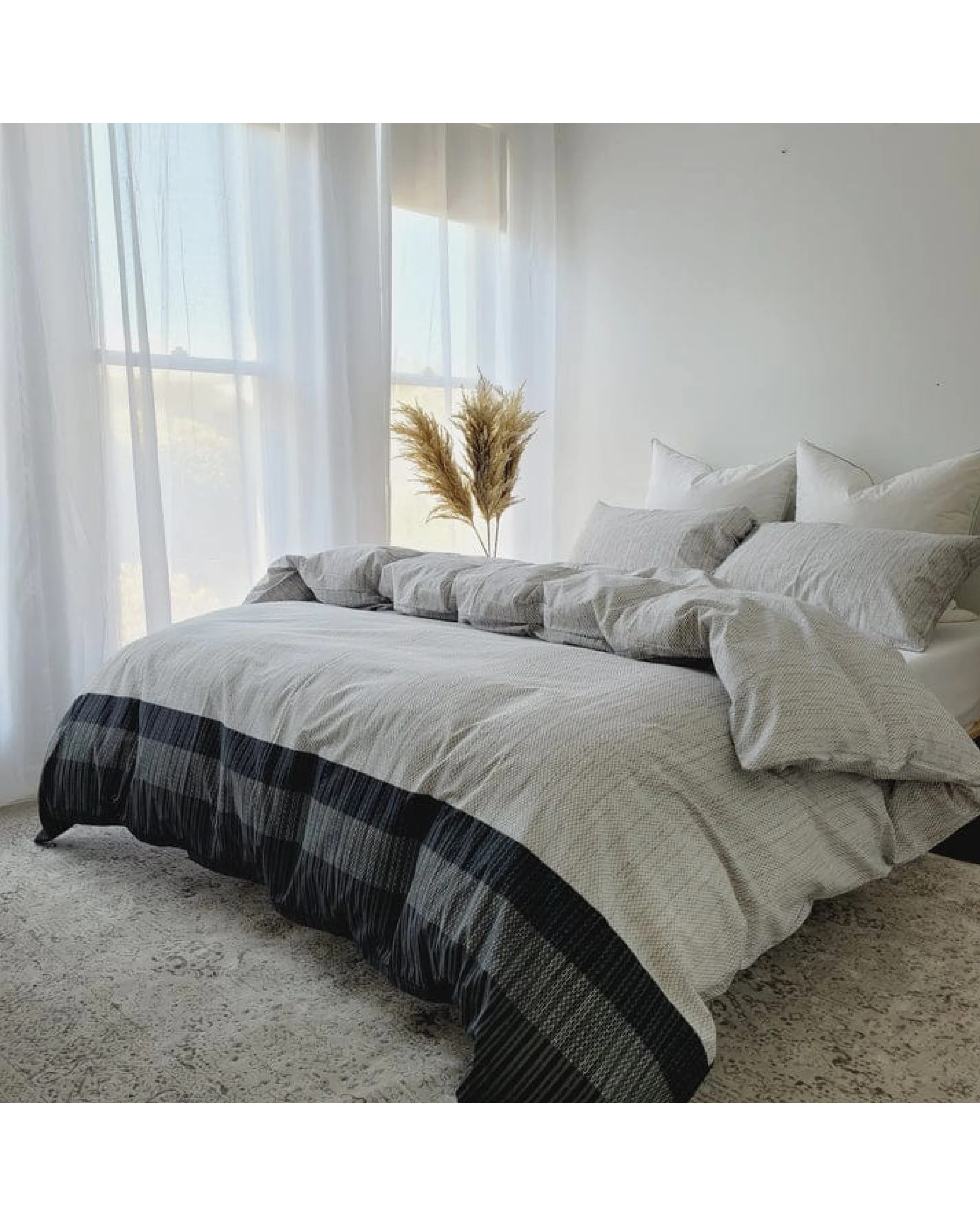 1 Amsons Pure Cotton Quilt Cover Set Skye - King Bed - Multi, 1 of 1