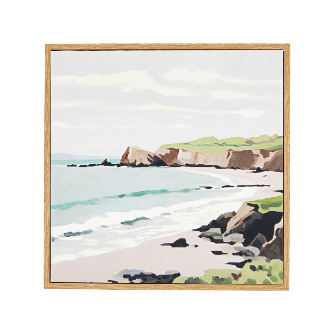 1 At The Beach Framed Canvas -25cm x 25cm, 1 of 5