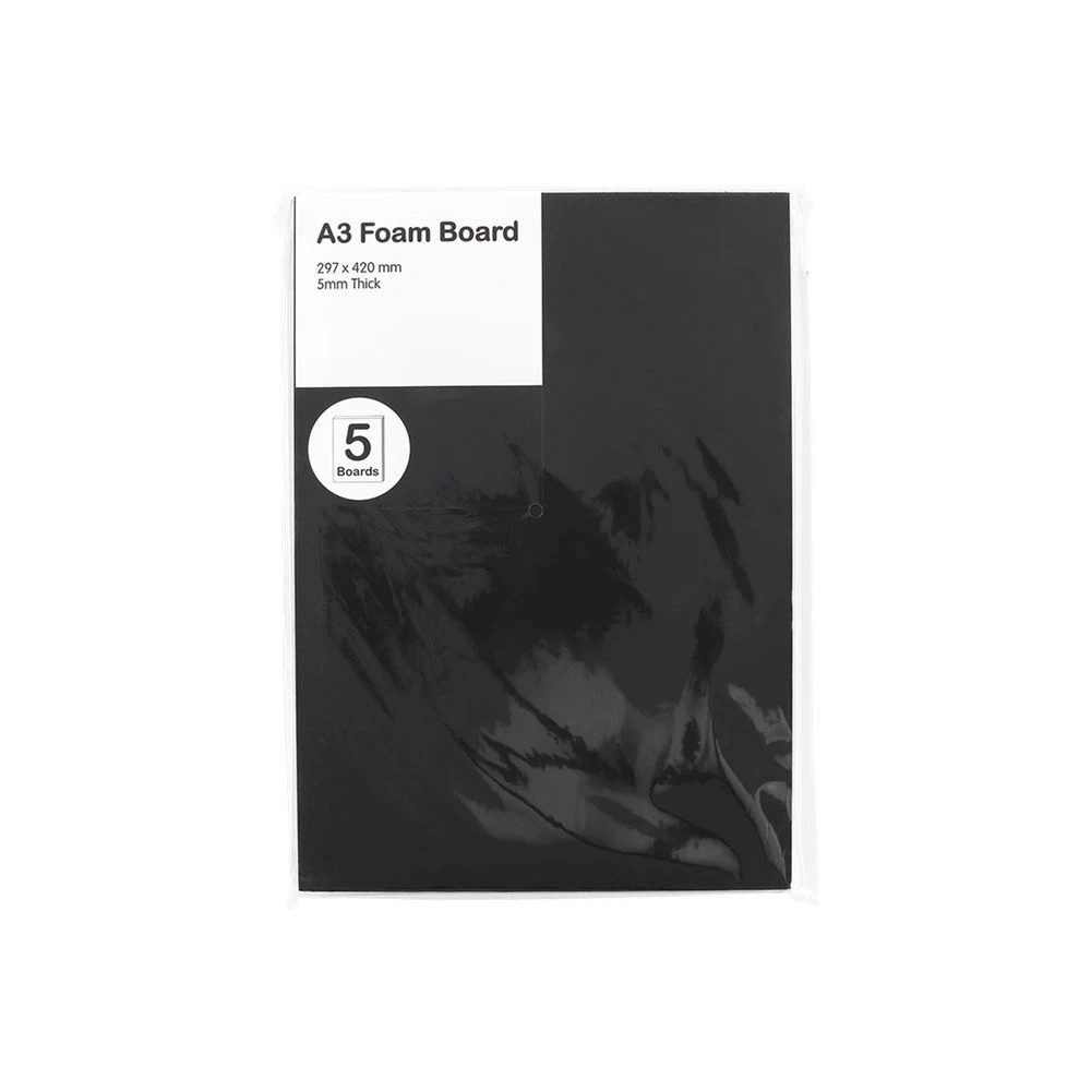 1 A3 Foam Board 5mm Black 5 Pack, 1 of 4