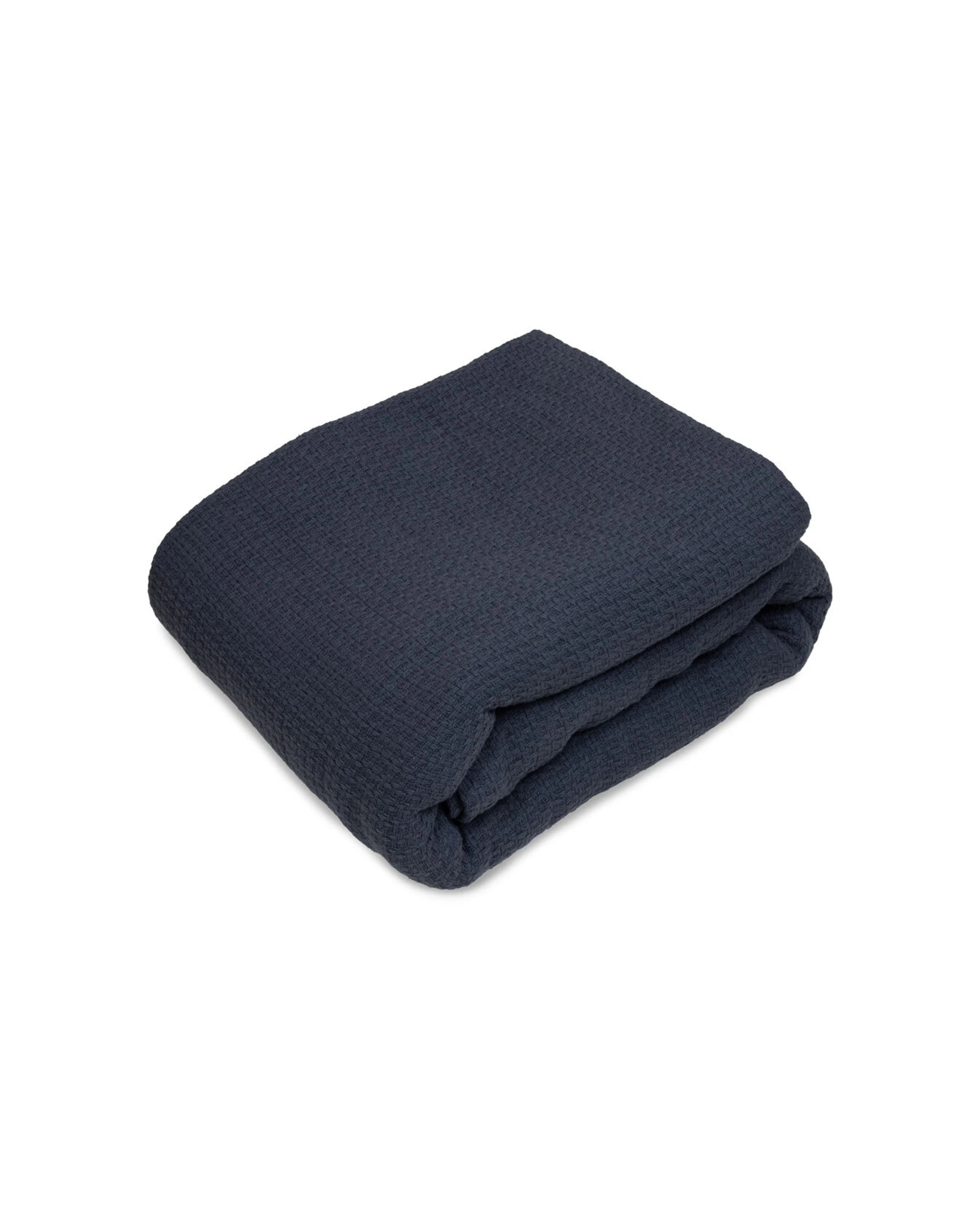 1 Algodon Sophie Queen Size Cotton Waffle Blanket - Charcoal, 1 of 2