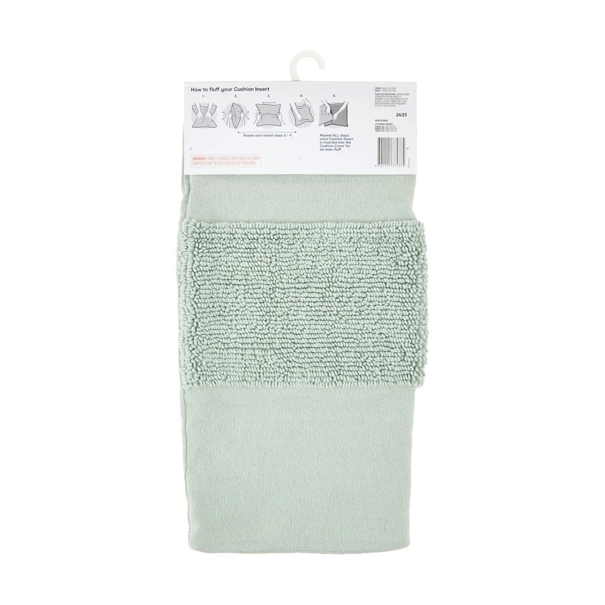 10 50cm Cushion Cover Tufted Stripe - Sage, 10 of 10