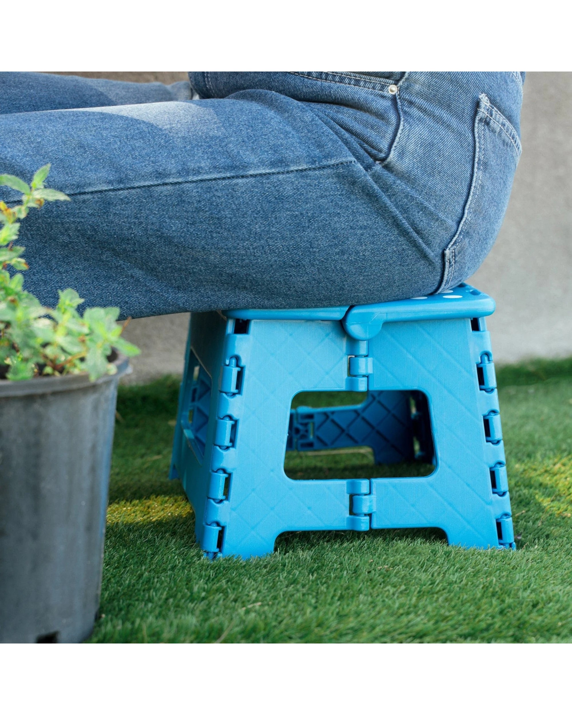 6 BR Home Portable Plastic Folding Step Stool Chair - Blue, 6 of 8