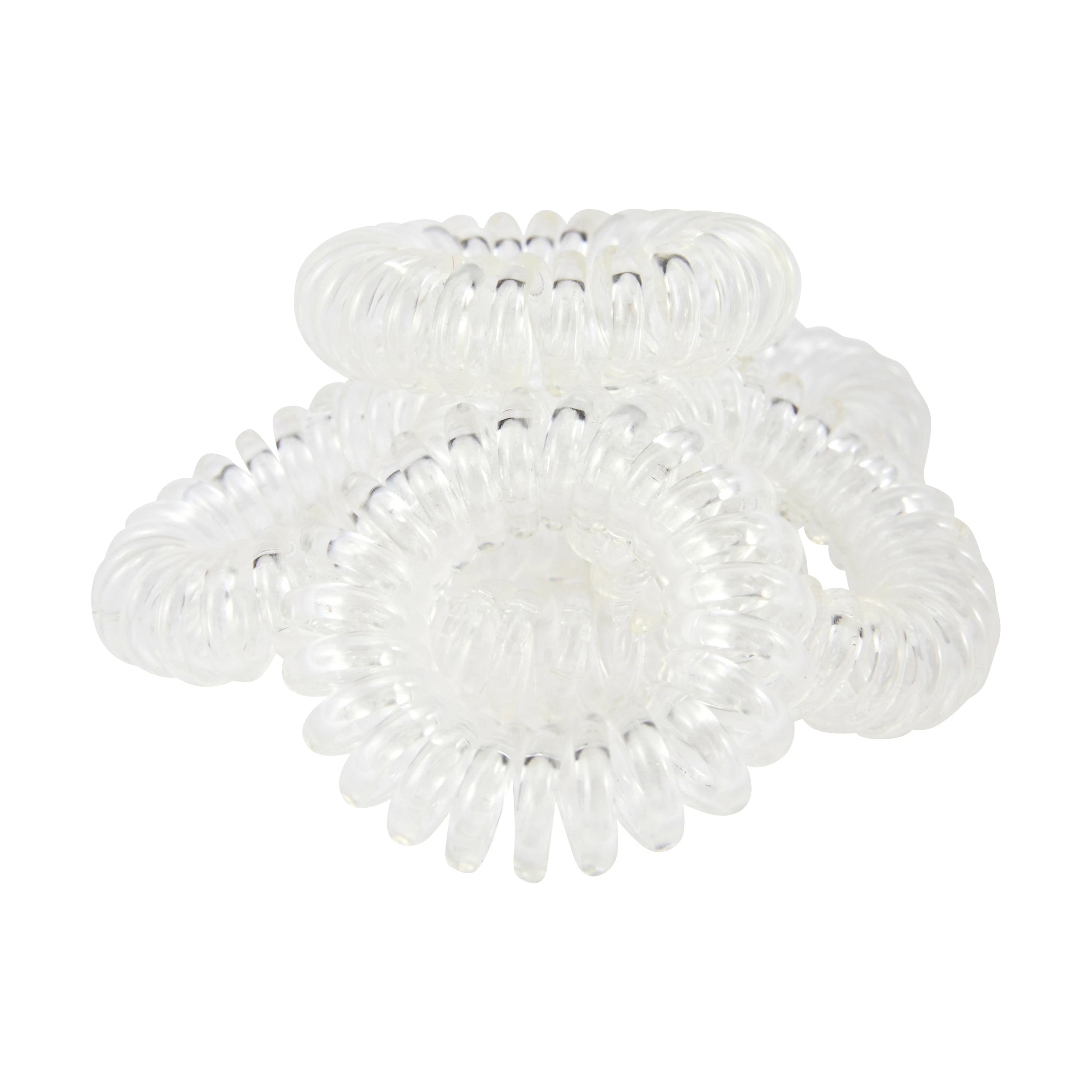 3 OXX Haircare 6 Piece Spiral Hair Elastics - Clear, 3 of 4