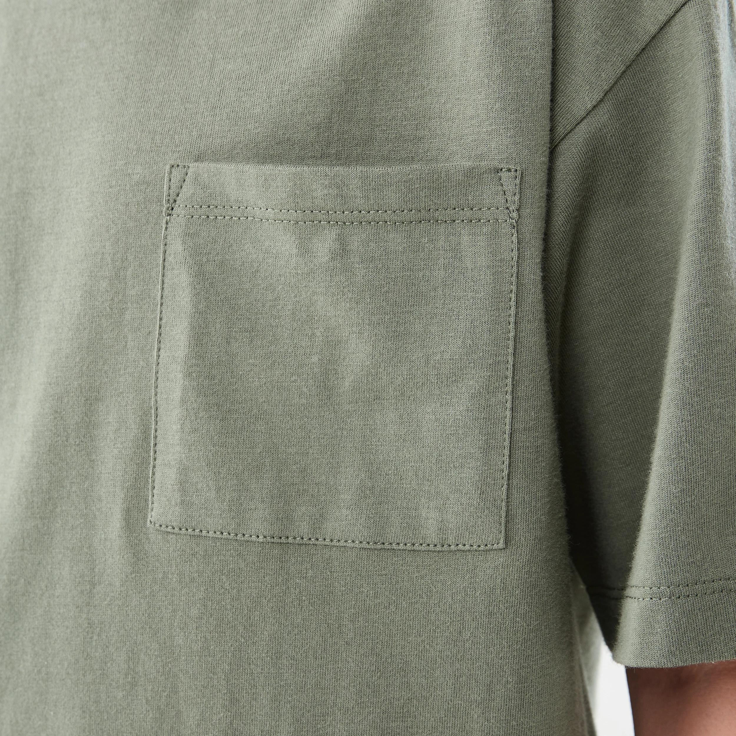 5 Short Sleeve Knit Woven Pyjama Set GREEN CHECK, 5 of 7