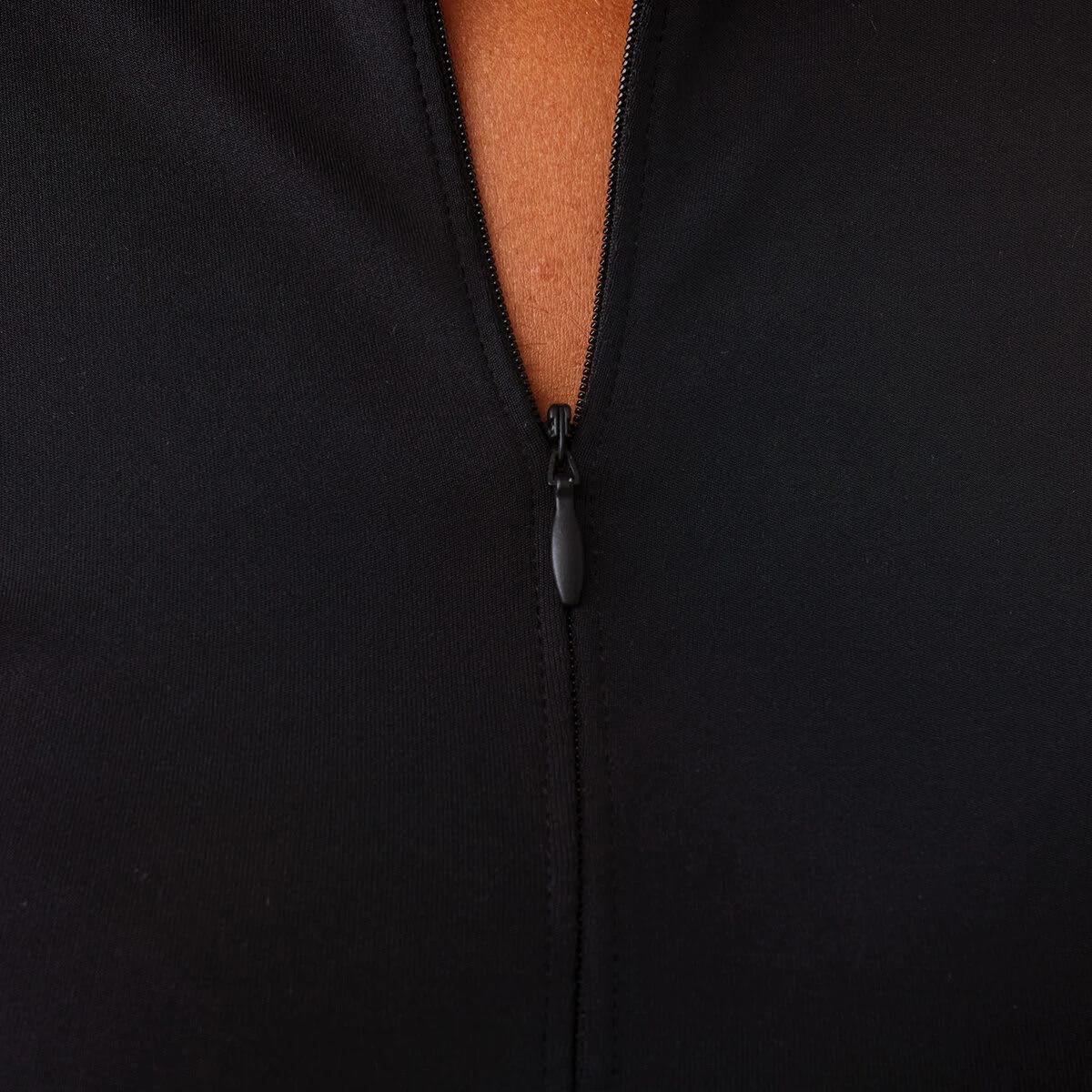 9 Active Womens Long Sleeve 1/4 Zip Ultrasoft Top BLACK, 9 of 10