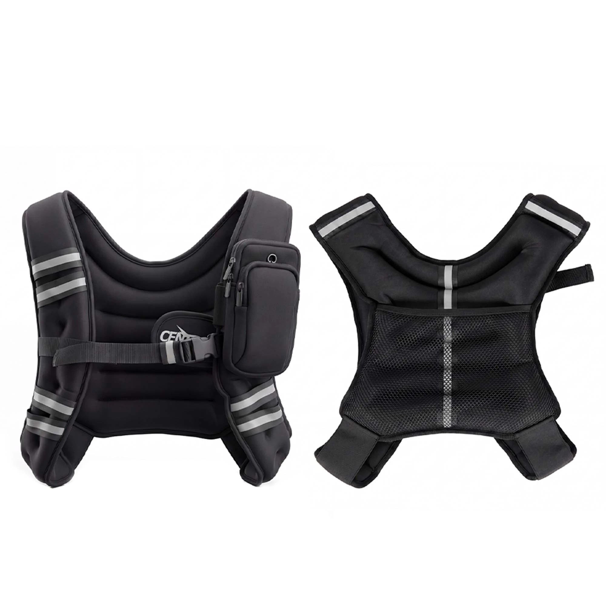 2 Centra Weight Vest 5.5kg Adjustable Fitness Vest for Running Walking Black, 2 of 8