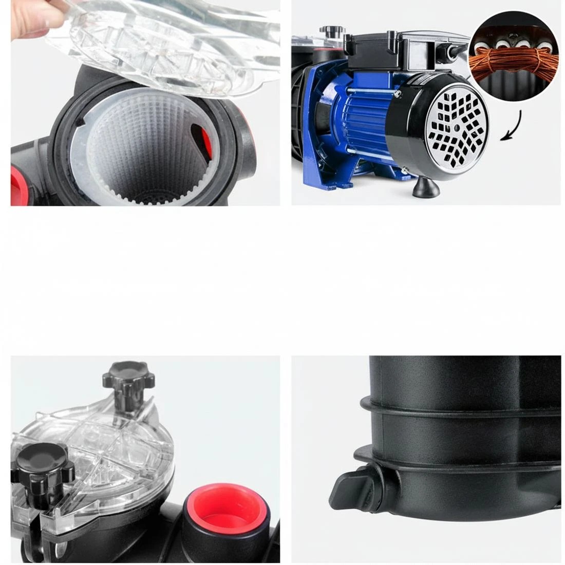 4 Giantz Pool Pump Swimming Pump Water 1200W Max. Electric Circulation Spa Filter - Black, 4 of 8
