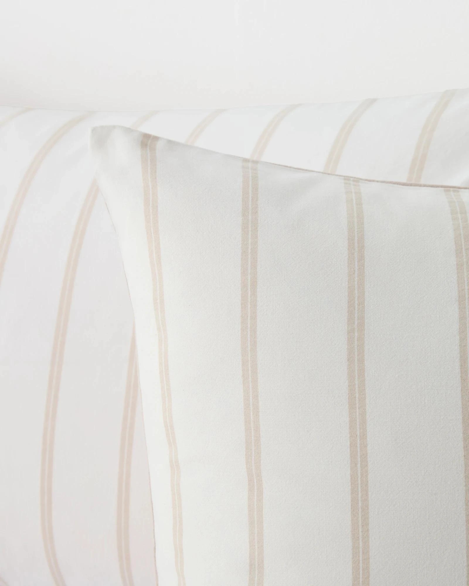 4 Arlo Stonewash Stripe 2 Pack Pillowcases - Queen Bed - Natural, 4 of 4