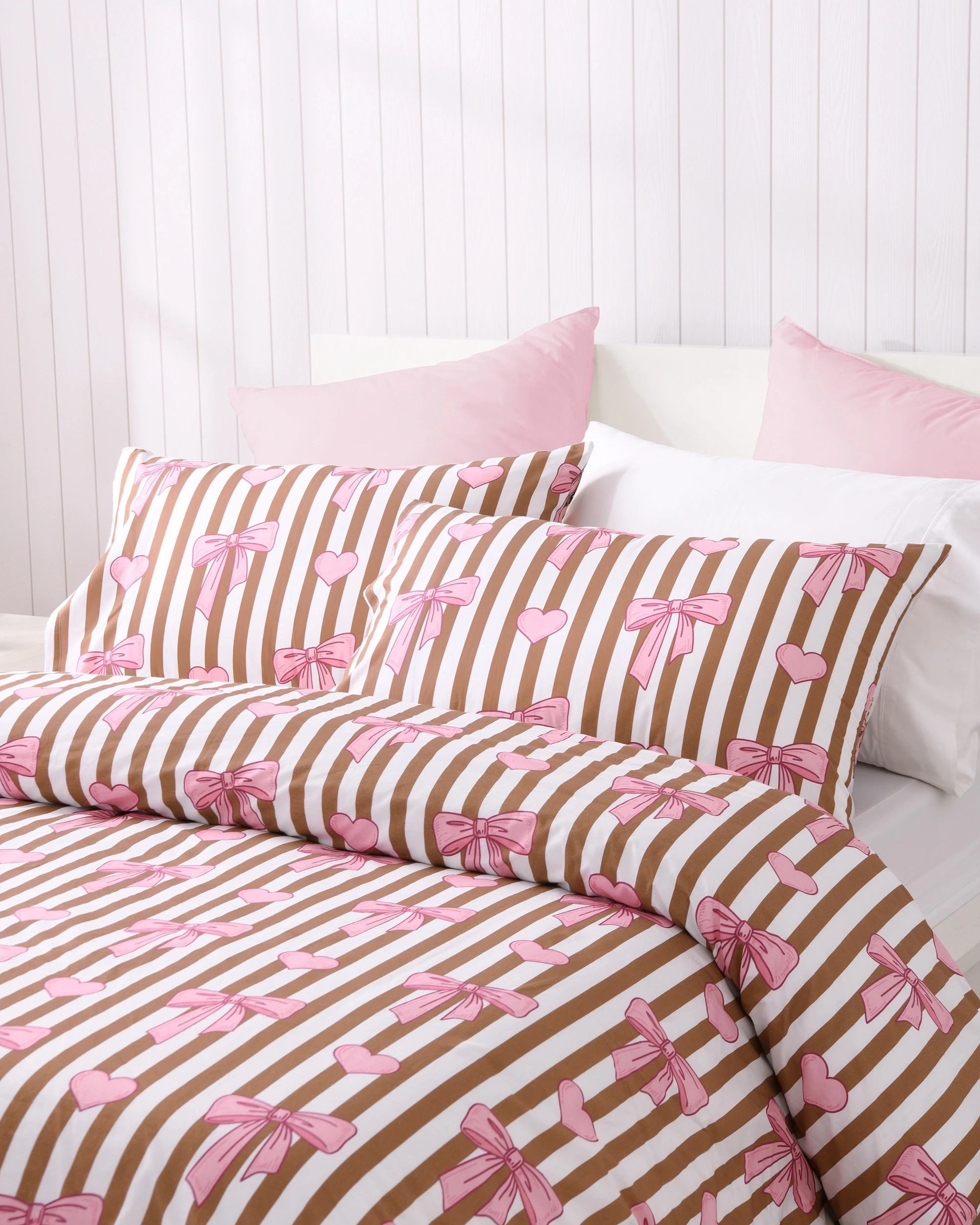 4 Jack & Ava Holly the Highland Cow Kids Cotton Percale Reversible Quilt Cover Set - Double Bed - Pink, 4 of 10