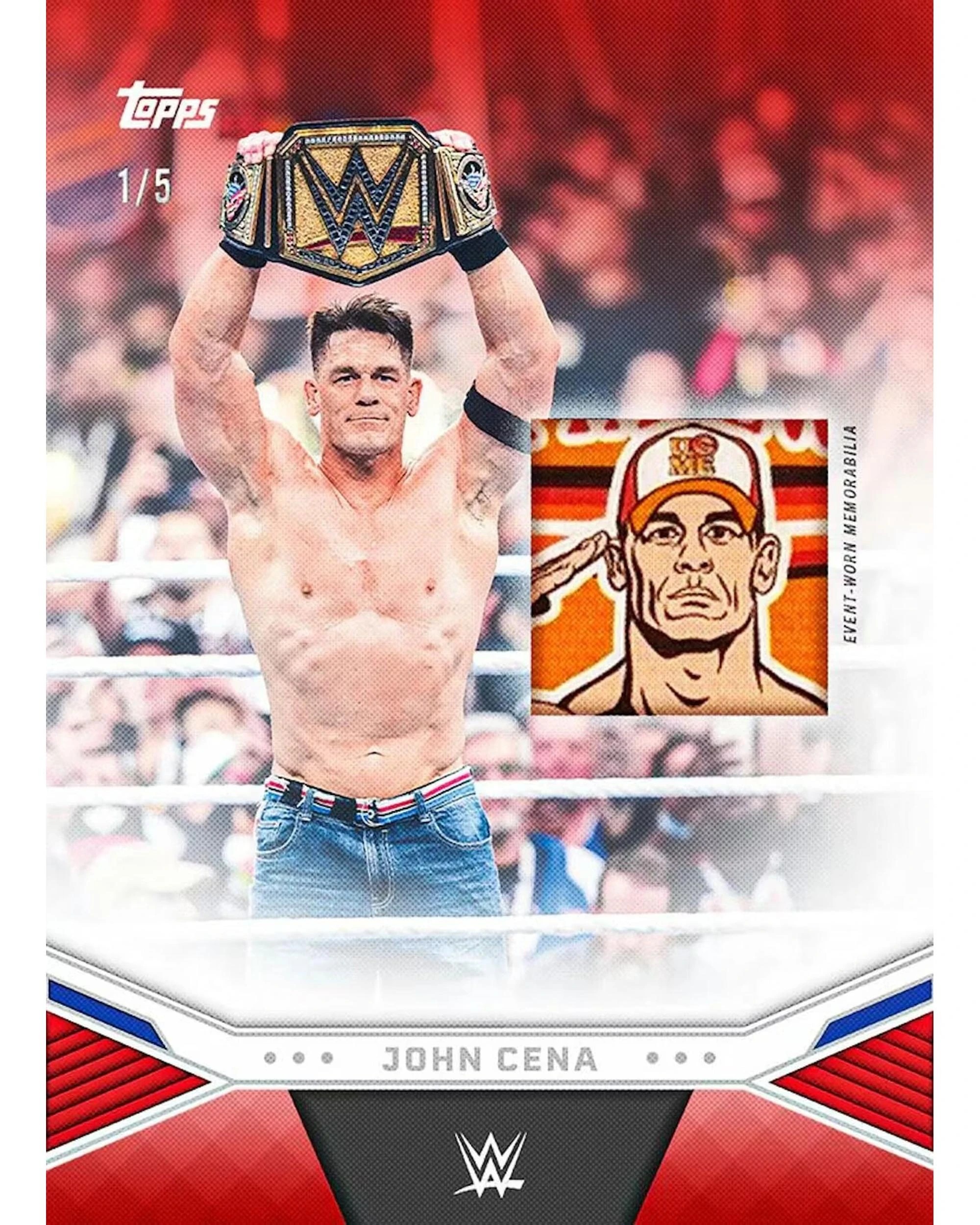 4 Topps 2025 WWE Wrestling John Cena Commemorative Collection Box, 4 of 6