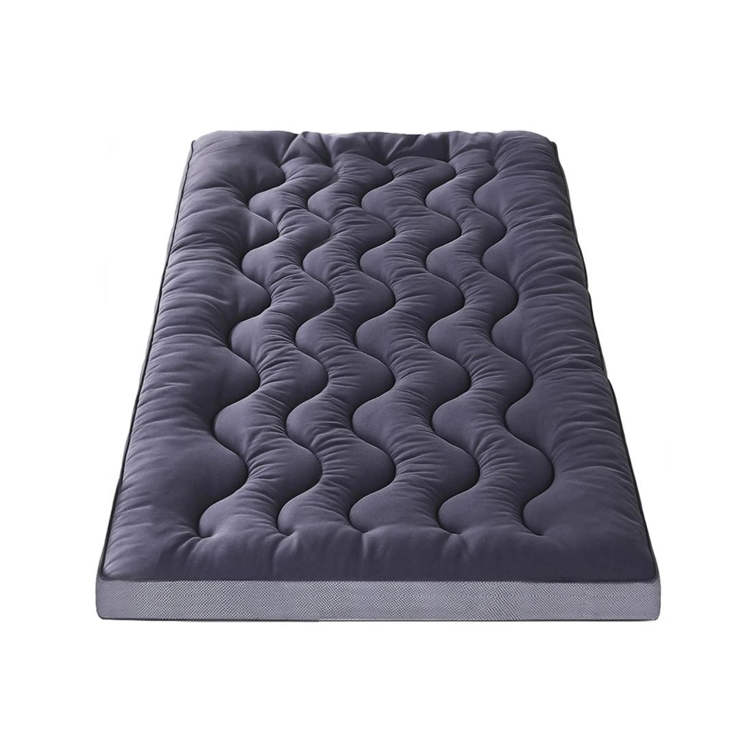 3 Giselle 5cm Mattress Topper Pillowtop toppers Bamboo Charcoal King Single - Charcoal, 3 of 7