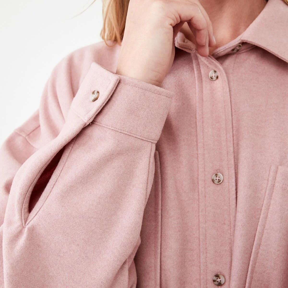 7 Long Sleeve Soft Touch Shirt Rose Marl, 7 of 7