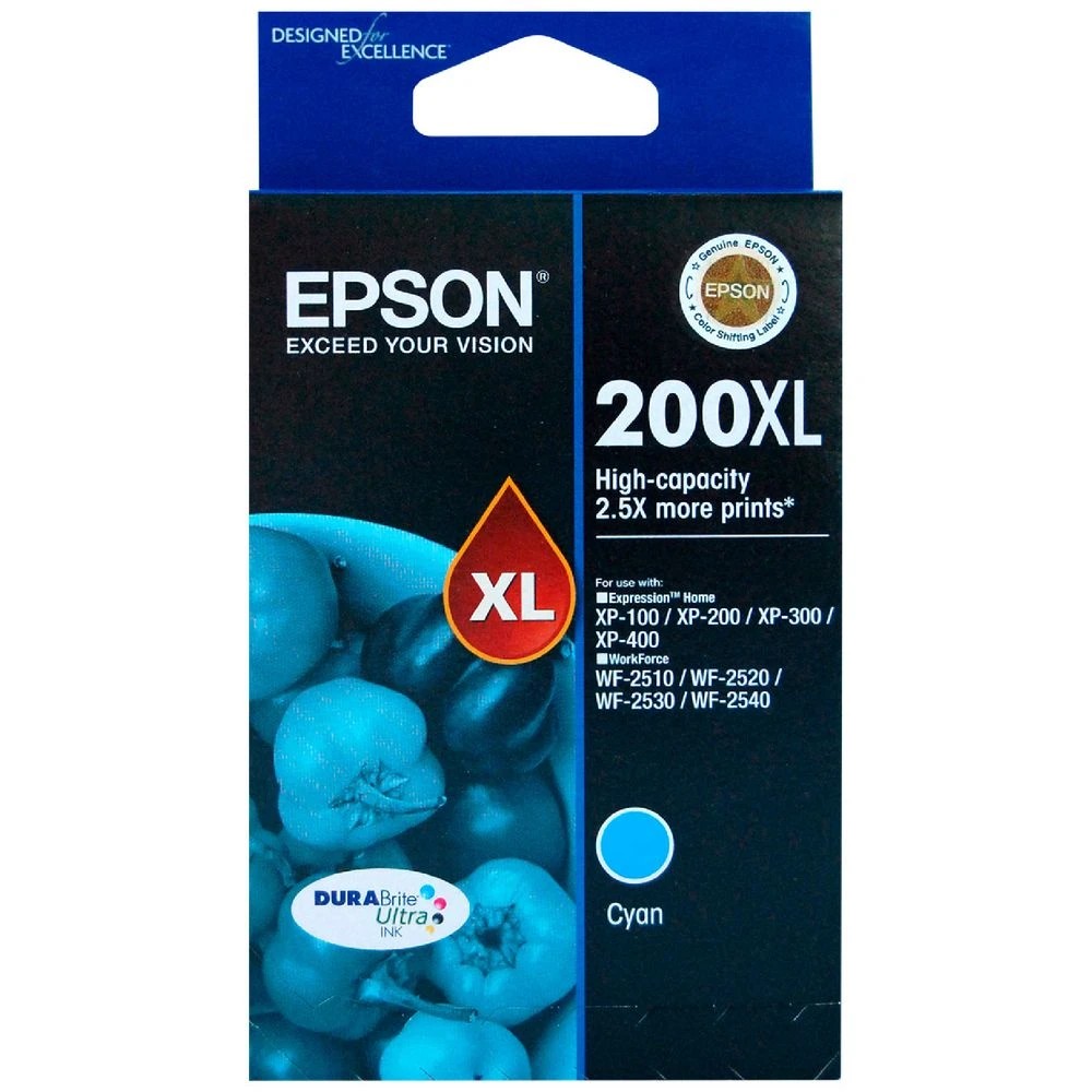 1 Epson 200 XL High Capacity Ink Cartridge Cyan, 1 of 1