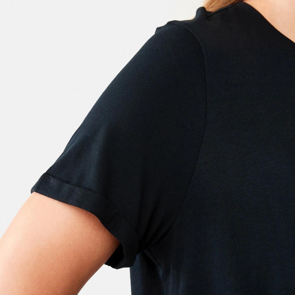 6 Short Sleeve Detailed Printed T-shirt MERCI BLACK, 6 of 6