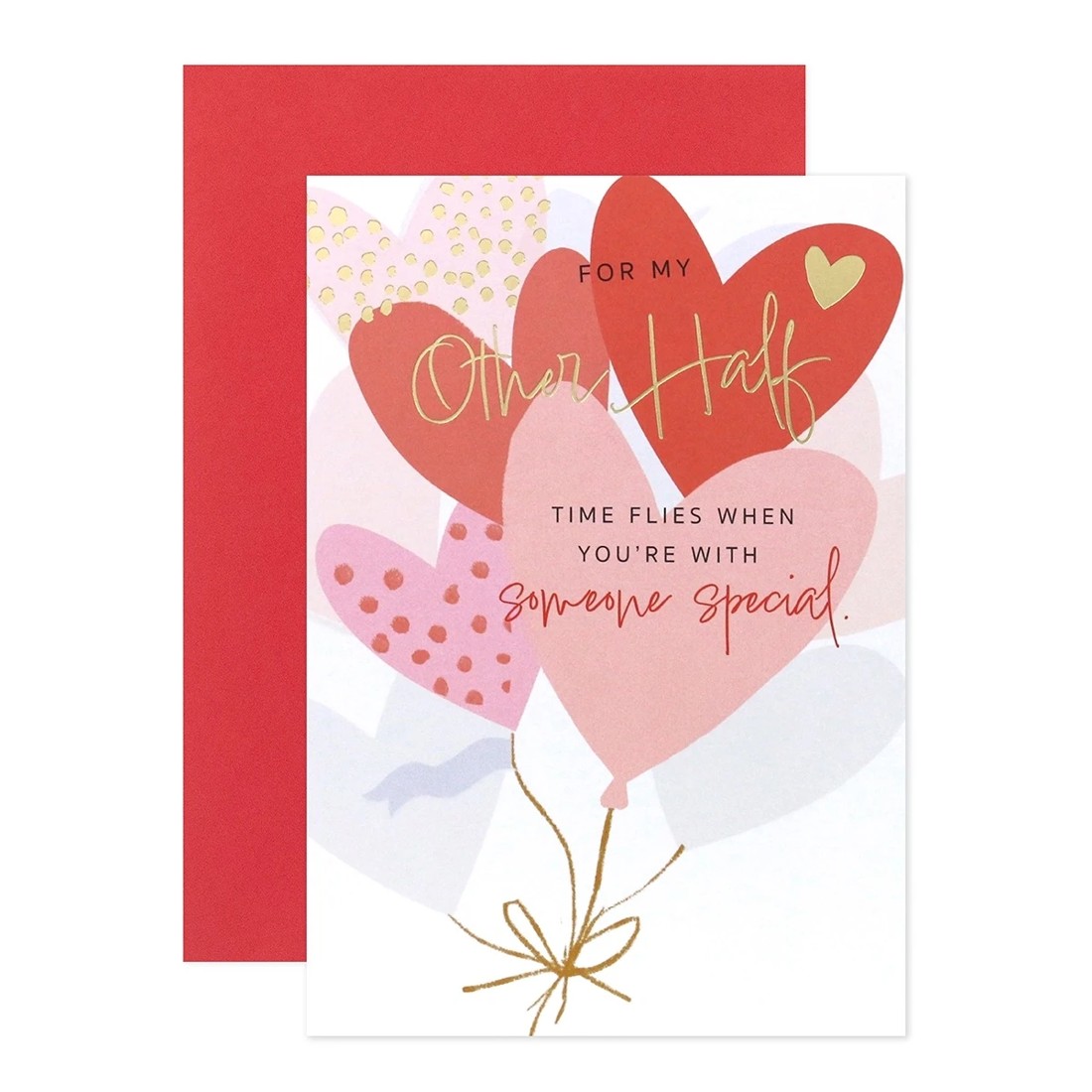 1 Hallmark Valentine's Day Card - For My Other Half, Time Flies When You're With Someone Special, 1 of 3