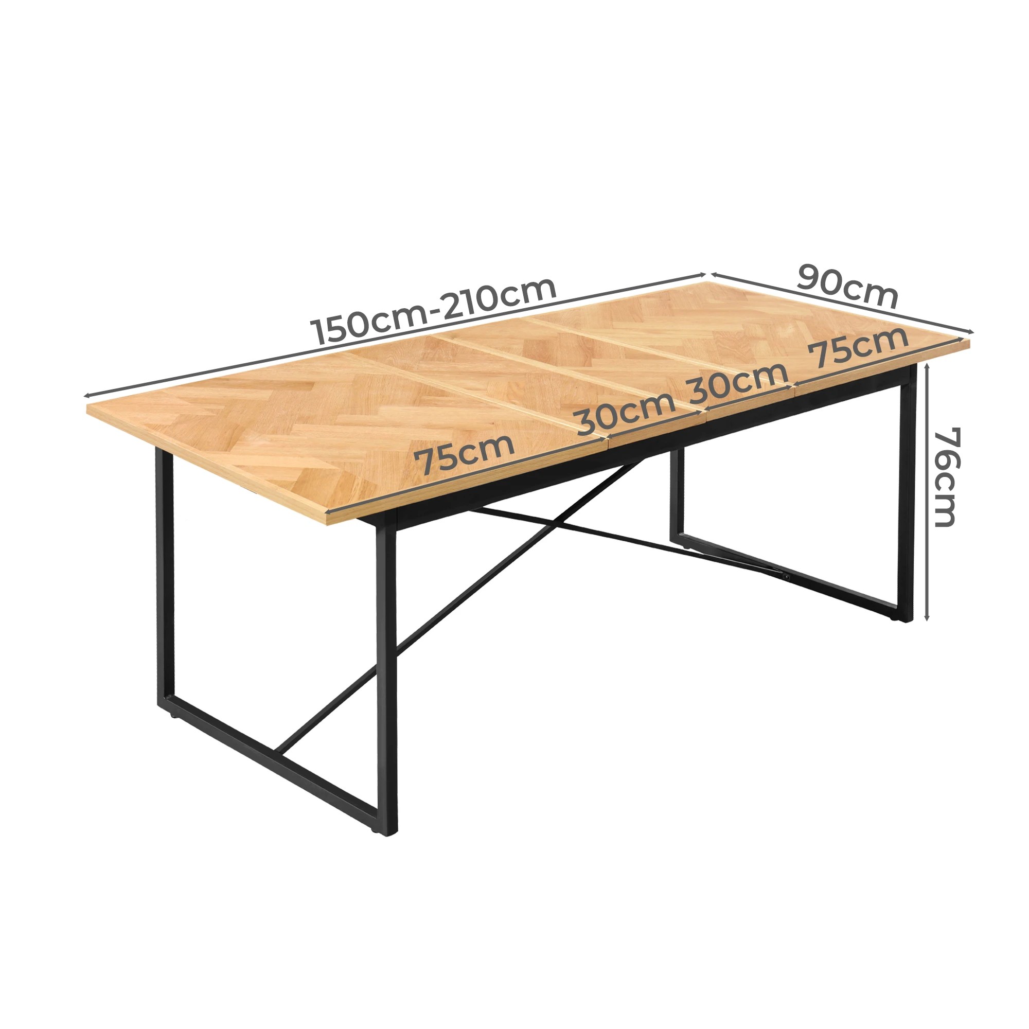 3 Levede Extendable Dining Table - Natural, 3 of 7